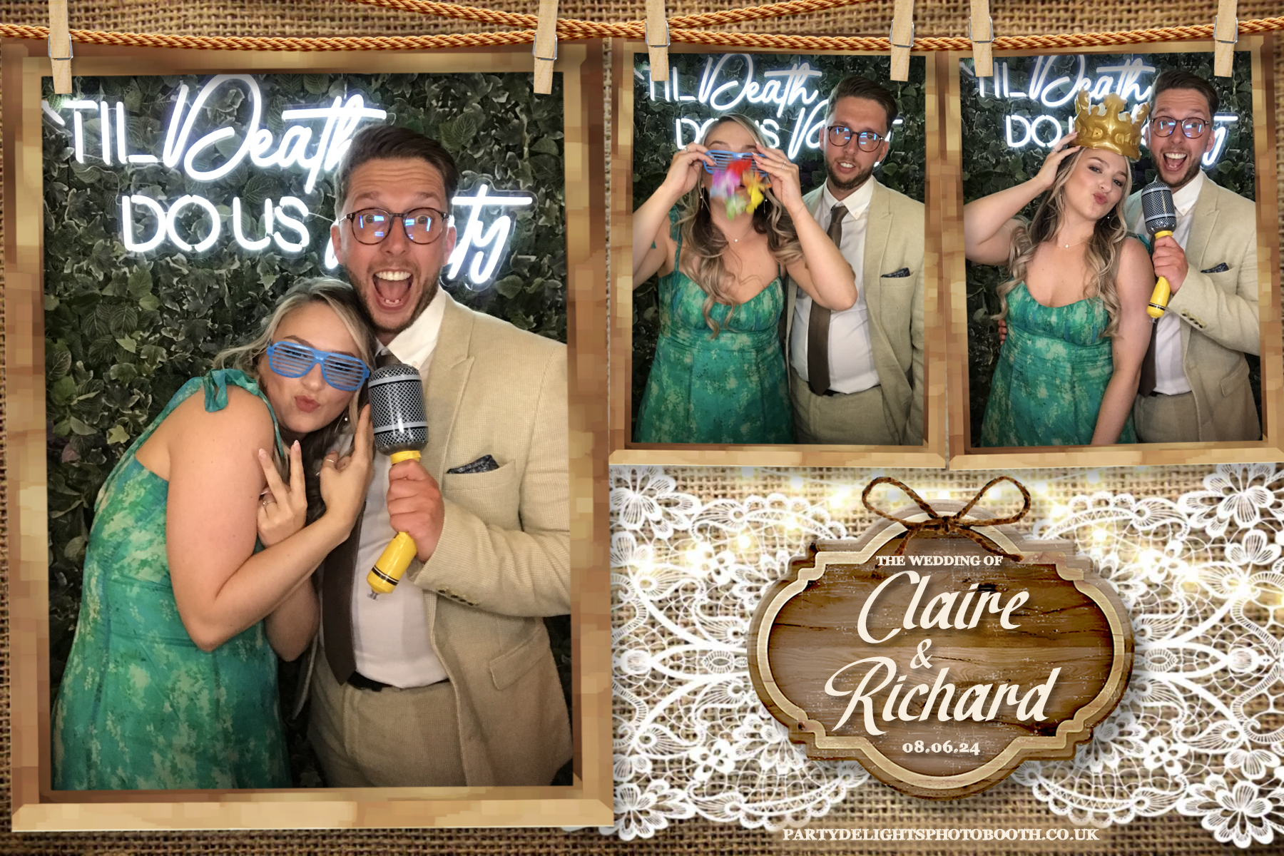 Claire & Richards Wedding | View more photos from the event at gallery.partydelightsphotobooth.co.uk/u/PartyDelightsPhotoBooth/Claire-Richards-Wedding
