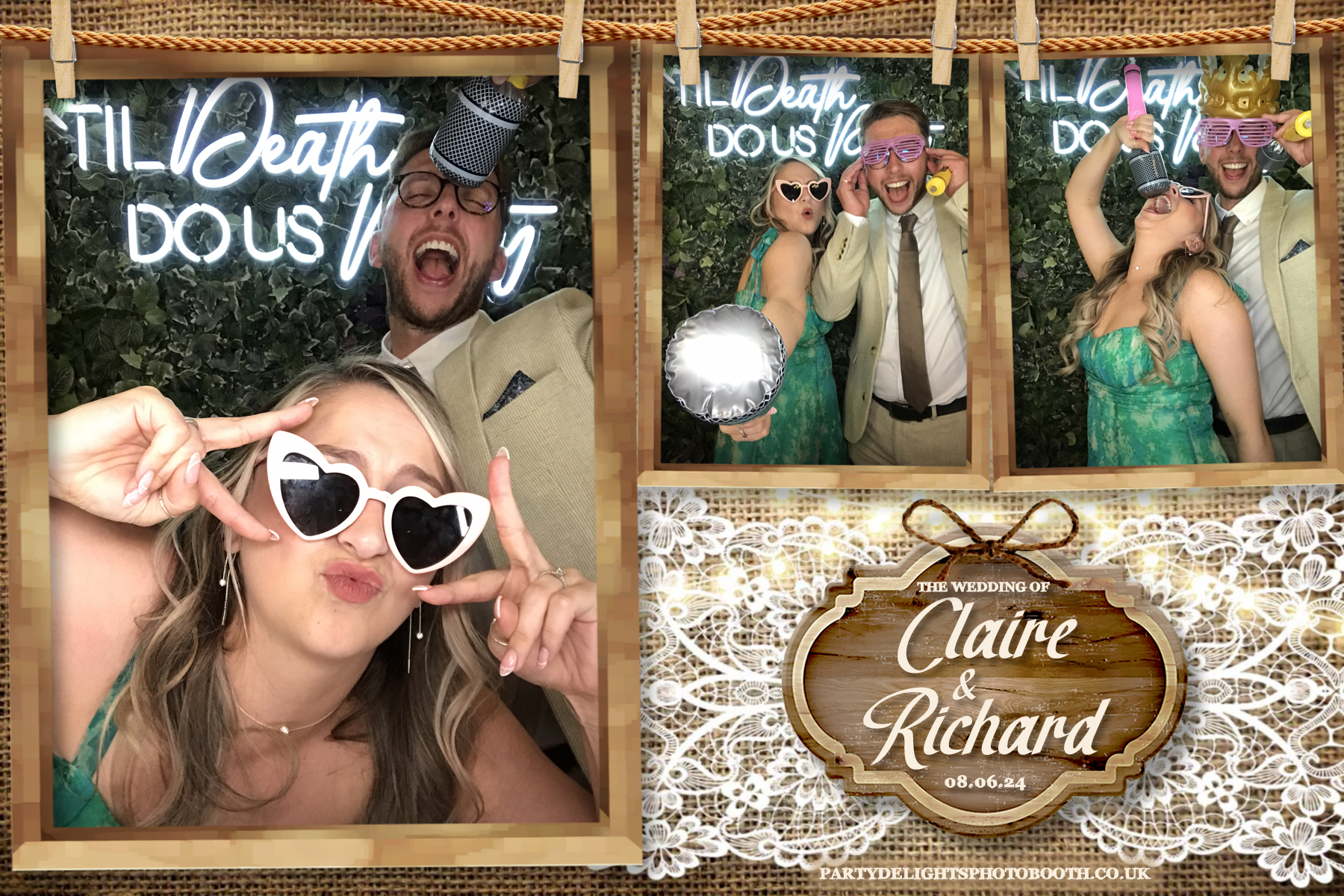 Claire & Richards Wedding | View more photos from the event at gallery.partydelightsphotobooth.co.uk/u/PartyDelightsPhotoBooth/Claire-Richards-Wedding