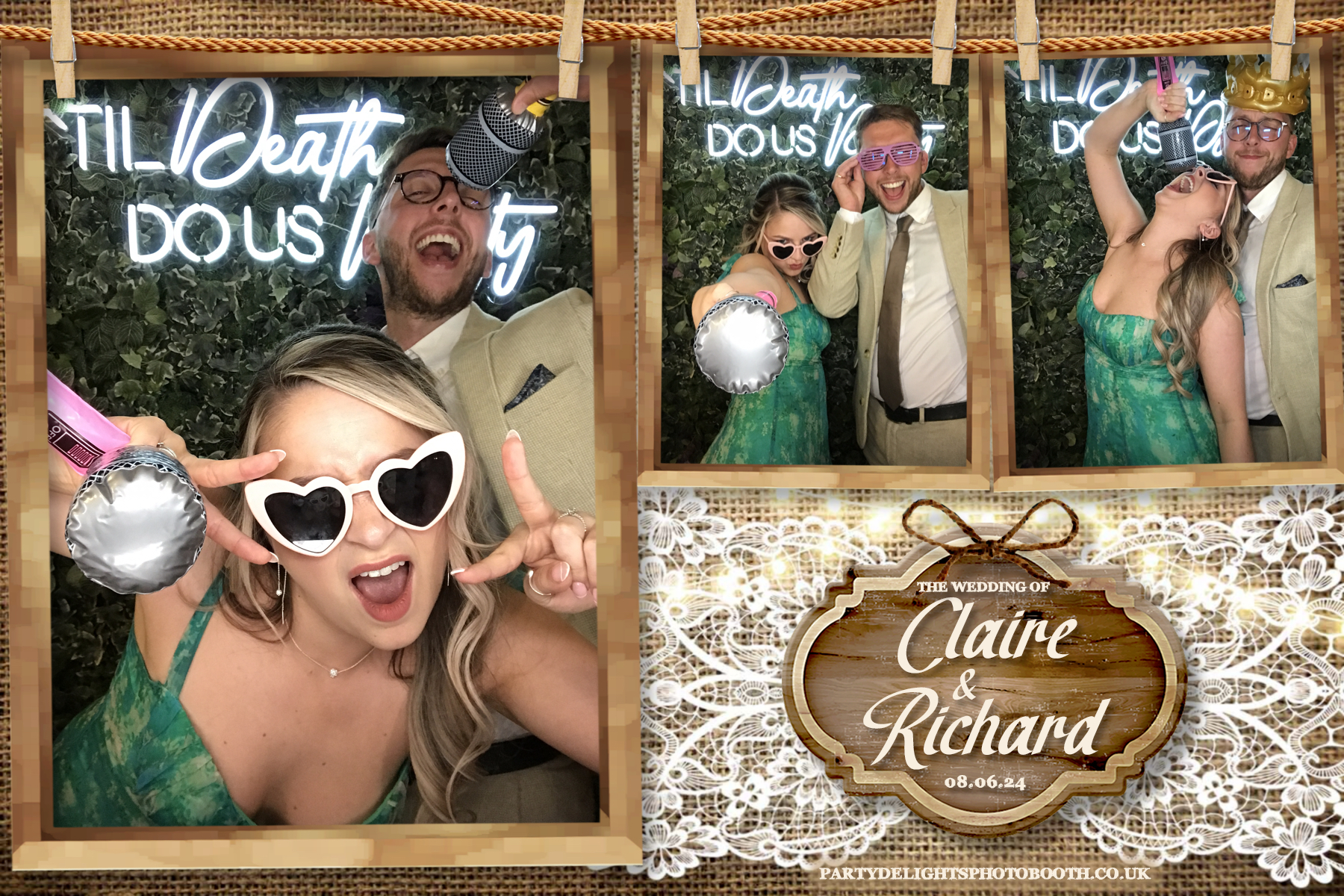 Claire & Richards Wedding | View more photos from the event at gallery.partydelightsphotobooth.co.uk/u/PartyDelightsPhotoBooth/Claire-Richards-Wedding