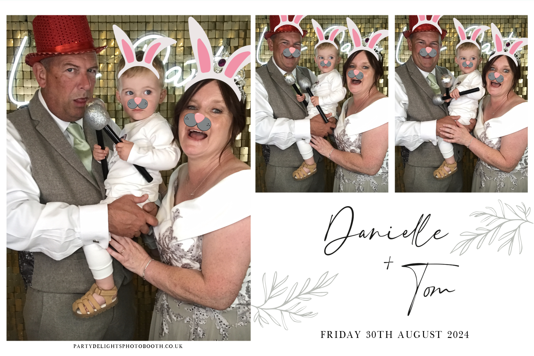 Danielle and Tom's Wedding | View more photos from the event at gallery.partydelightsphotobooth.co.uk/u/PartyDelightsPhotoBooth/Danielle-and-Toms-Wedding