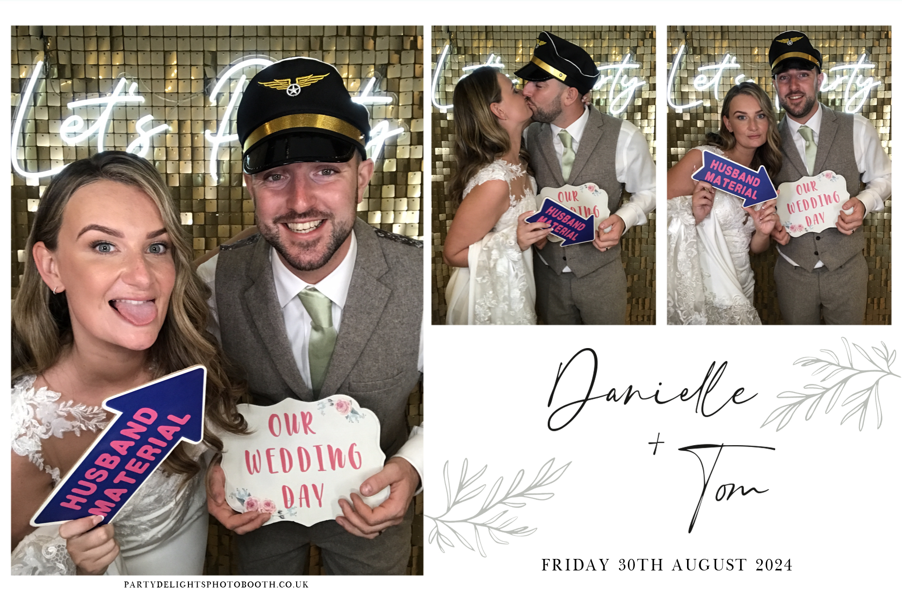 Danielle and Tom's Wedding | View more photos from the event at gallery.partydelightsphotobooth.co.uk/u/PartyDelightsPhotoBooth/Danielle-and-Toms-Wedding