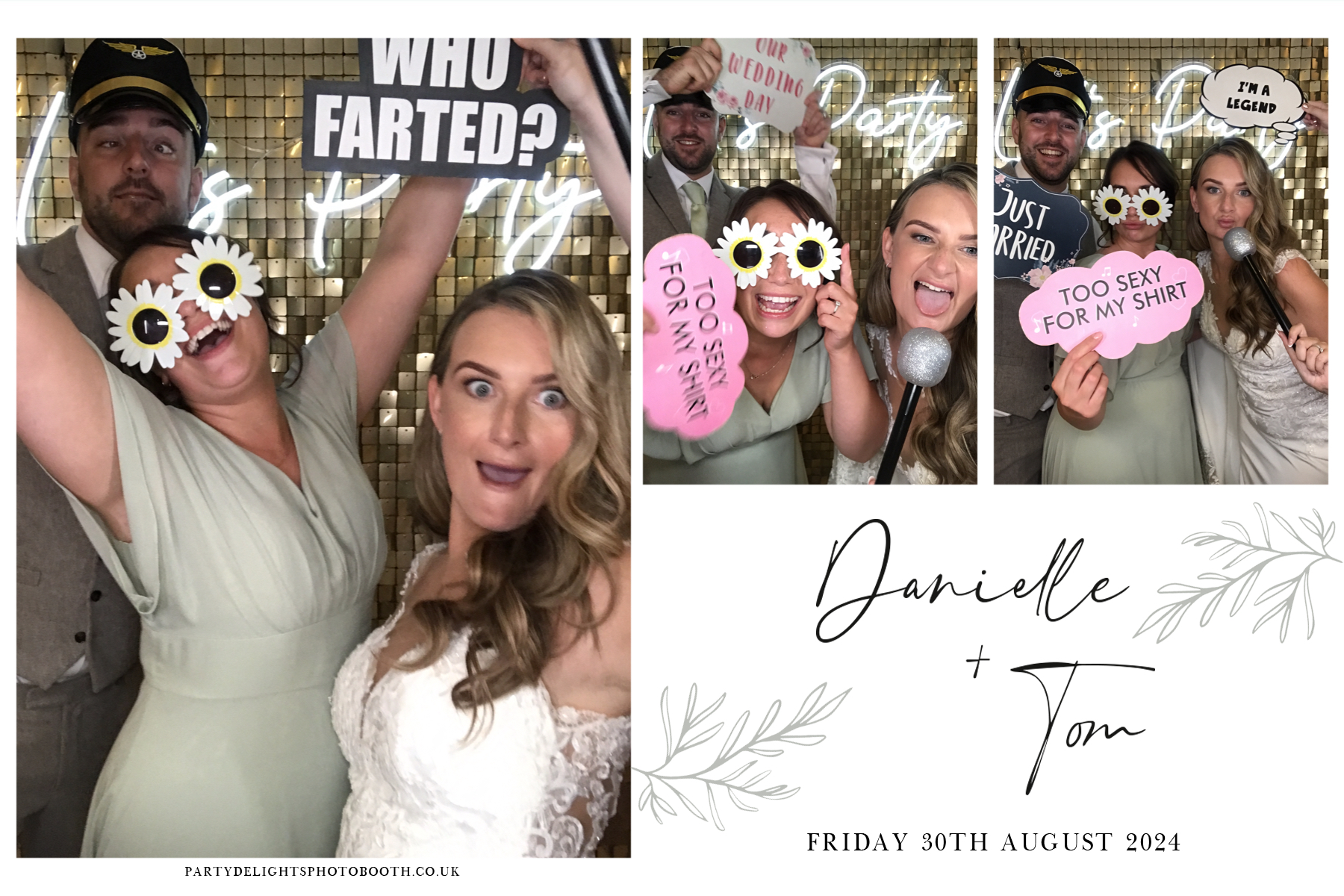 Danielle and Tom's Wedding | View more photos from the event at gallery.partydelightsphotobooth.co.uk/u/PartyDelightsPhotoBooth/Danielle-and-Toms-Wedding