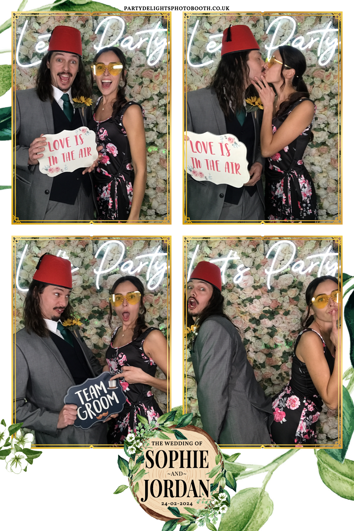 Sophie and Jordan's Wedding | View more photos from the event at gallery.partydelightsphotobooth.co.uk/u/PartyDelightsPhotoBooth/Sophie-and-Jordans-Wedding