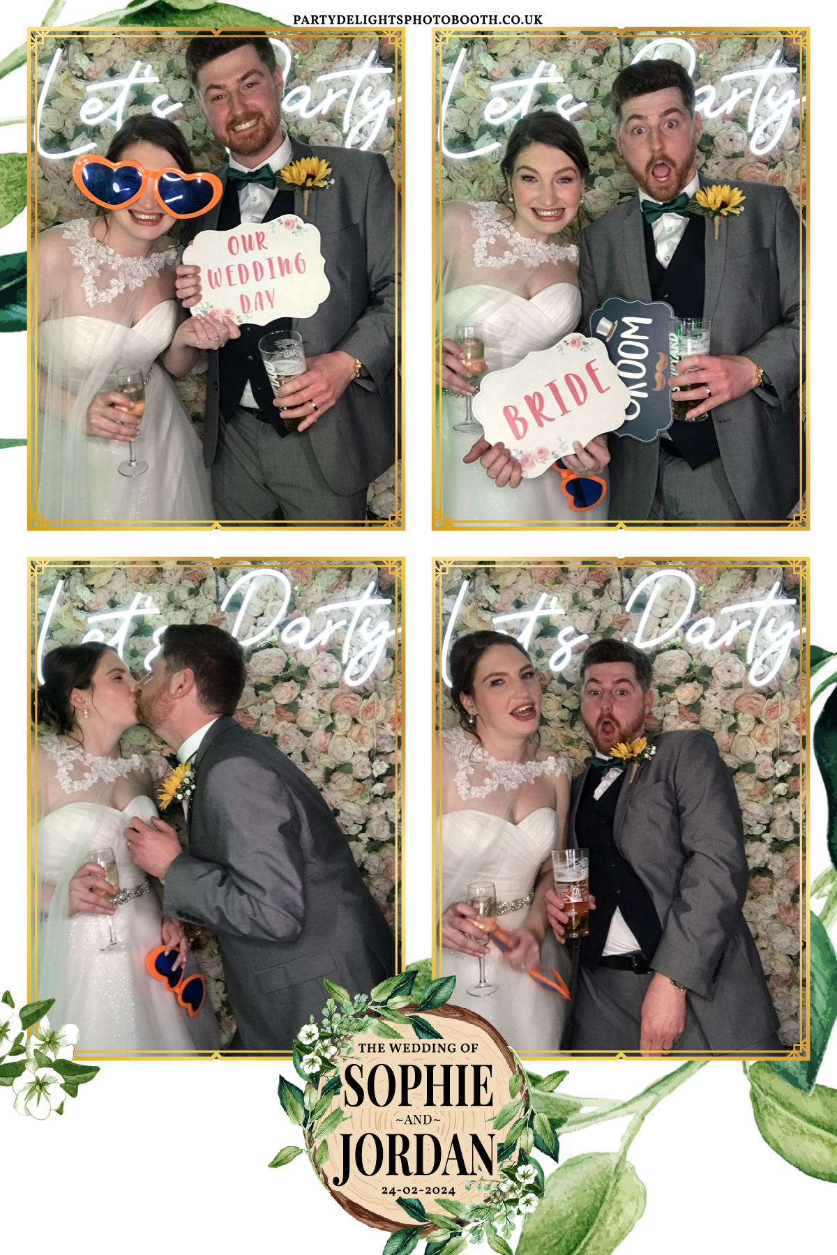 Sophie and Jordan's Wedding | View more photos from the event at gallery.partydelightsphotobooth.co.uk/u/PartyDelightsPhotoBooth/Sophie-and-Jordans-Wedding
