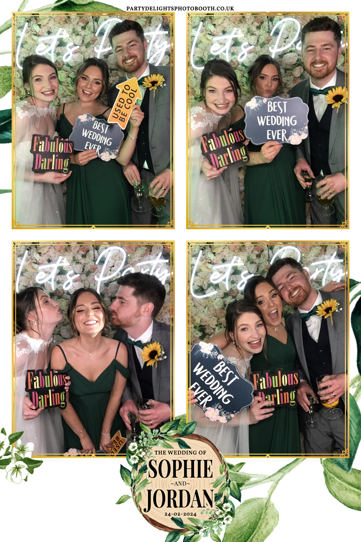 Sophie and Jordan's Wedding | View more photos from the event at gallery.partydelightsphotobooth.co.uk/u/PartyDelightsPhotoBooth/Sophie-and-Jordans-Wedding