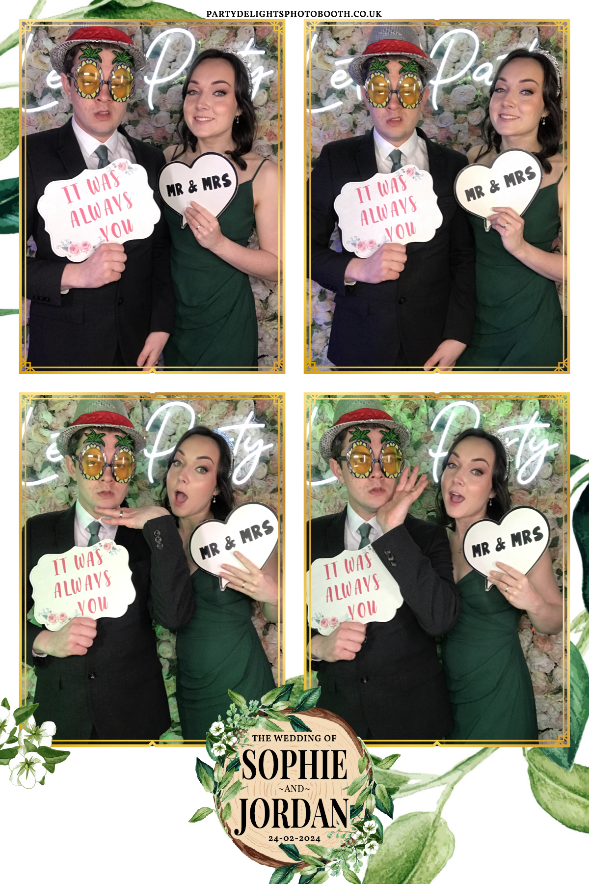 Sophie and Jordan's Wedding | View more photos from the event at gallery.partydelightsphotobooth.co.uk/u/PartyDelightsPhotoBooth/Sophie-and-Jordans-Wedding
