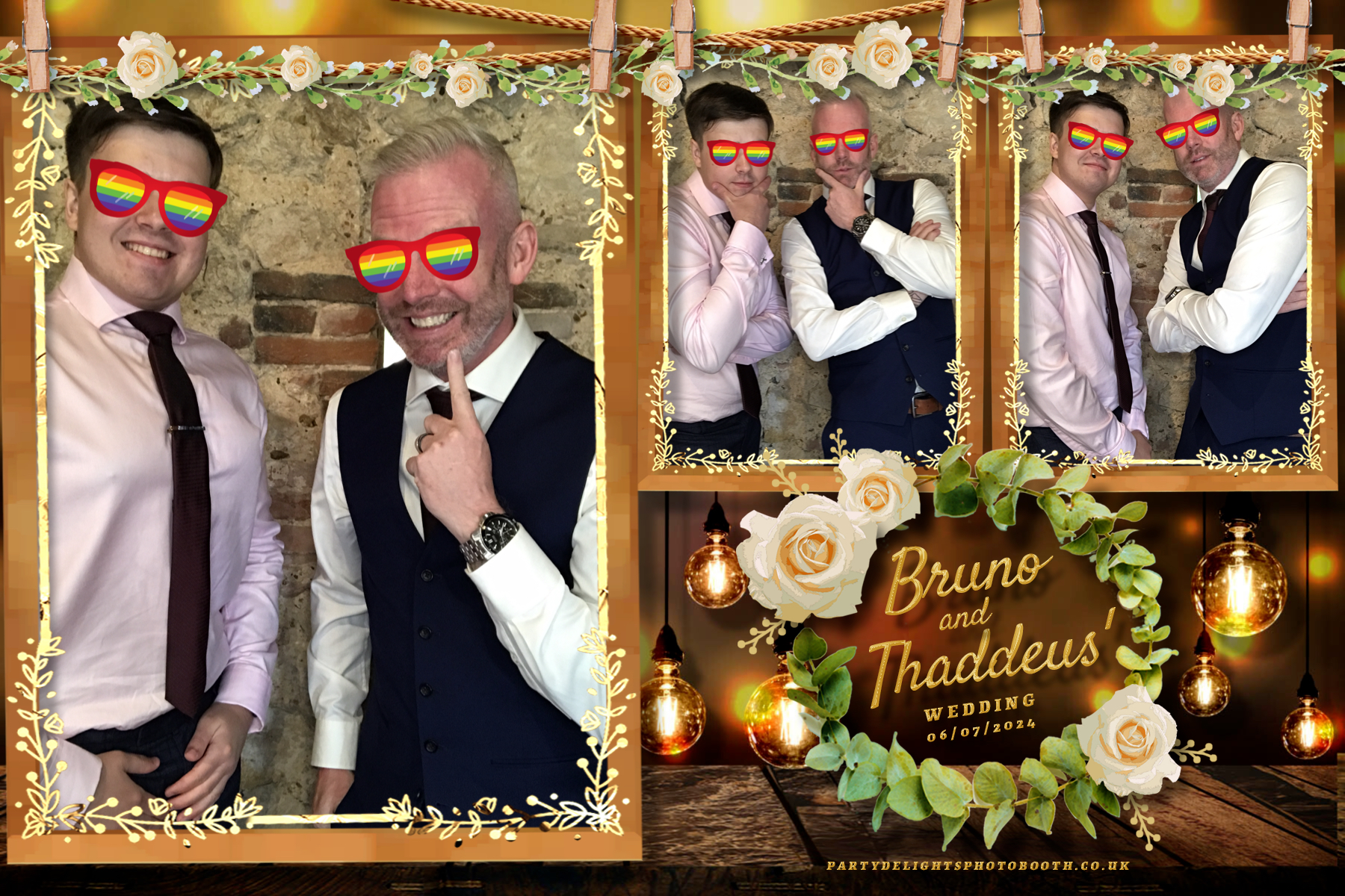Thaddeus and Bruno’s Wedding | View more photos from the event at gallery.partydelightsphotobooth.co.uk/u/PartyDelightsPhotoBooth/Thaddeus-and-Bruno’s-Wedding