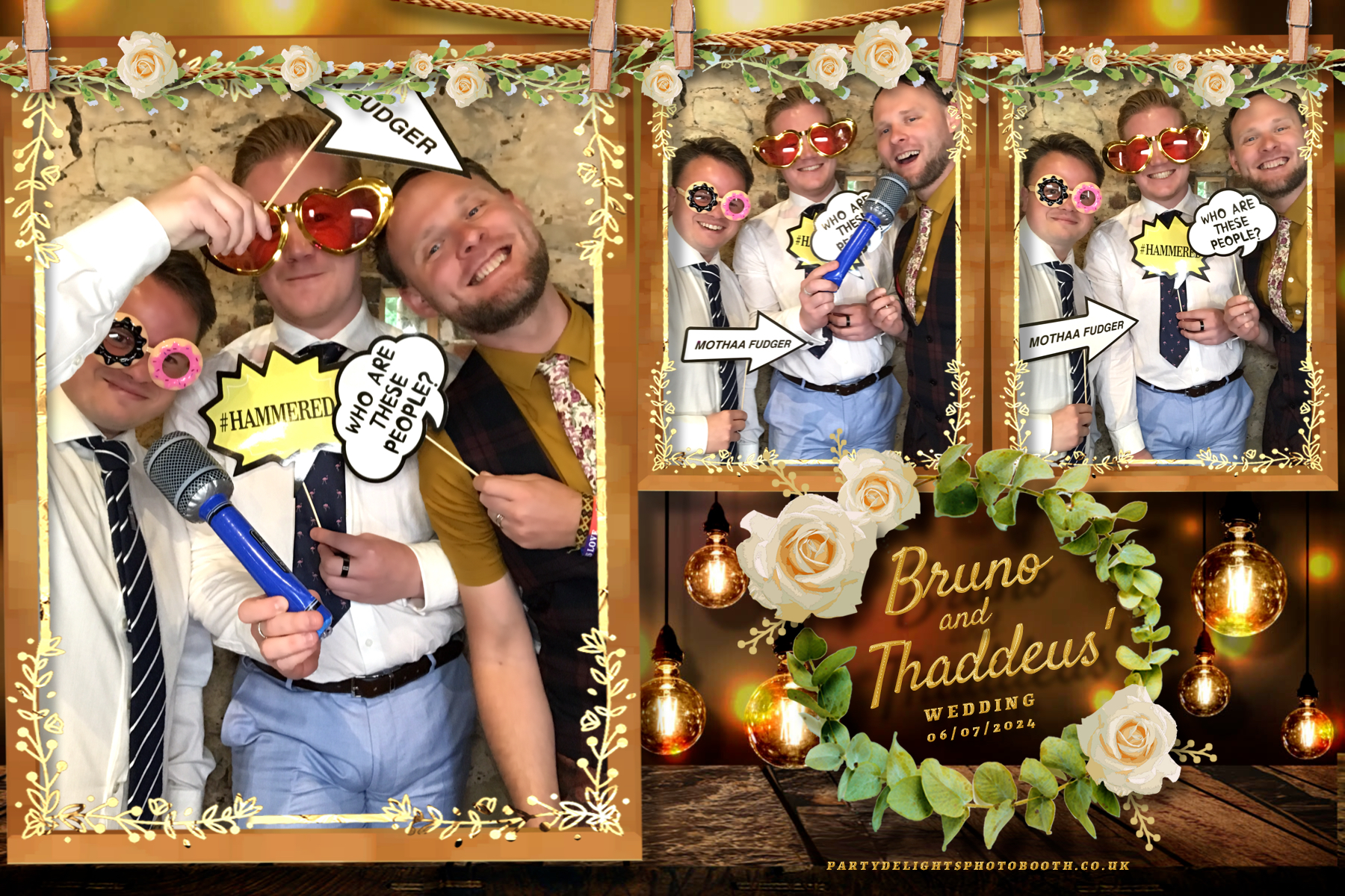 Thaddeus and Bruno’s Wedding | View more photos from the event at gallery.partydelightsphotobooth.co.uk/u/PartyDelightsPhotoBooth/Thaddeus-and-Bruno’s-Wedding