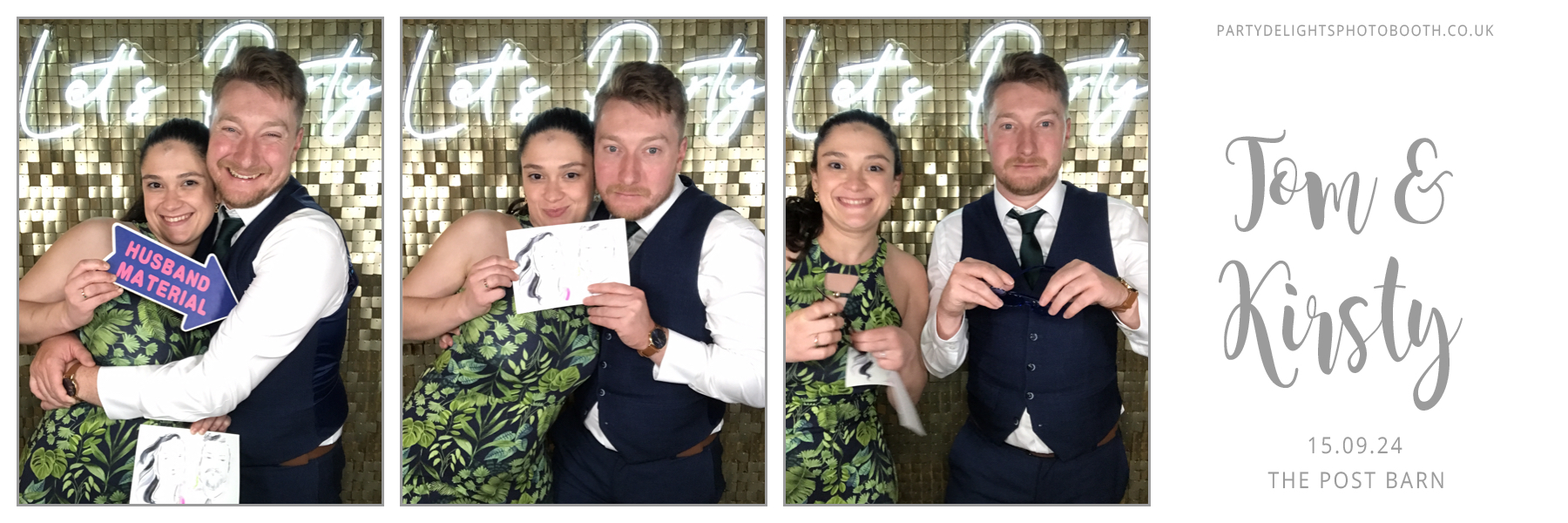 Tom and Kirsty's Wedding | View more photos from the event at gallery.partydelightsphotobooth.co.uk/u/PartyDelightsPhotoBooth/Tom-and-Kirstys-Wedding
