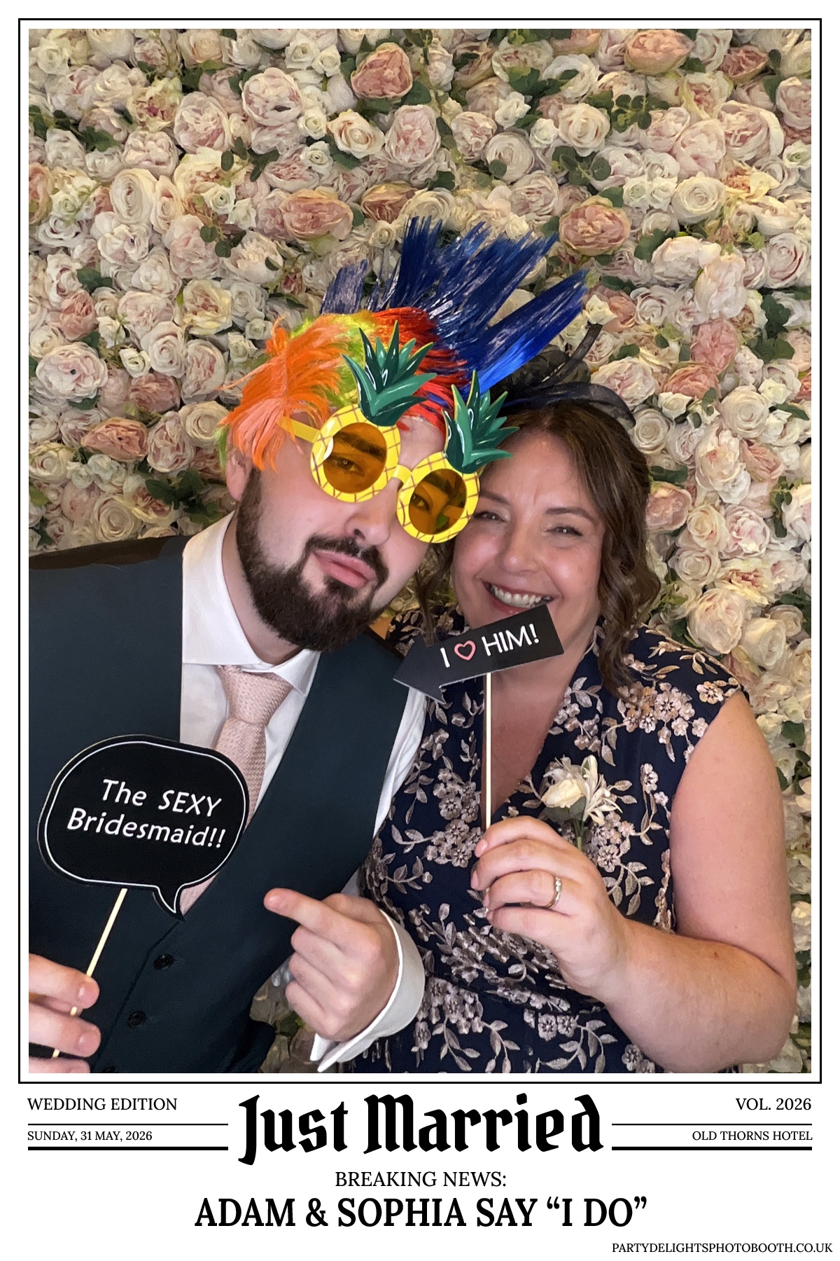 Adam and Sophia's Wedding | View more photos from the event at gallery.partydelightsphotobooth.co.uk/u/PartyDelightsPhotoBooth/Adam-and-Sophias-Wedding