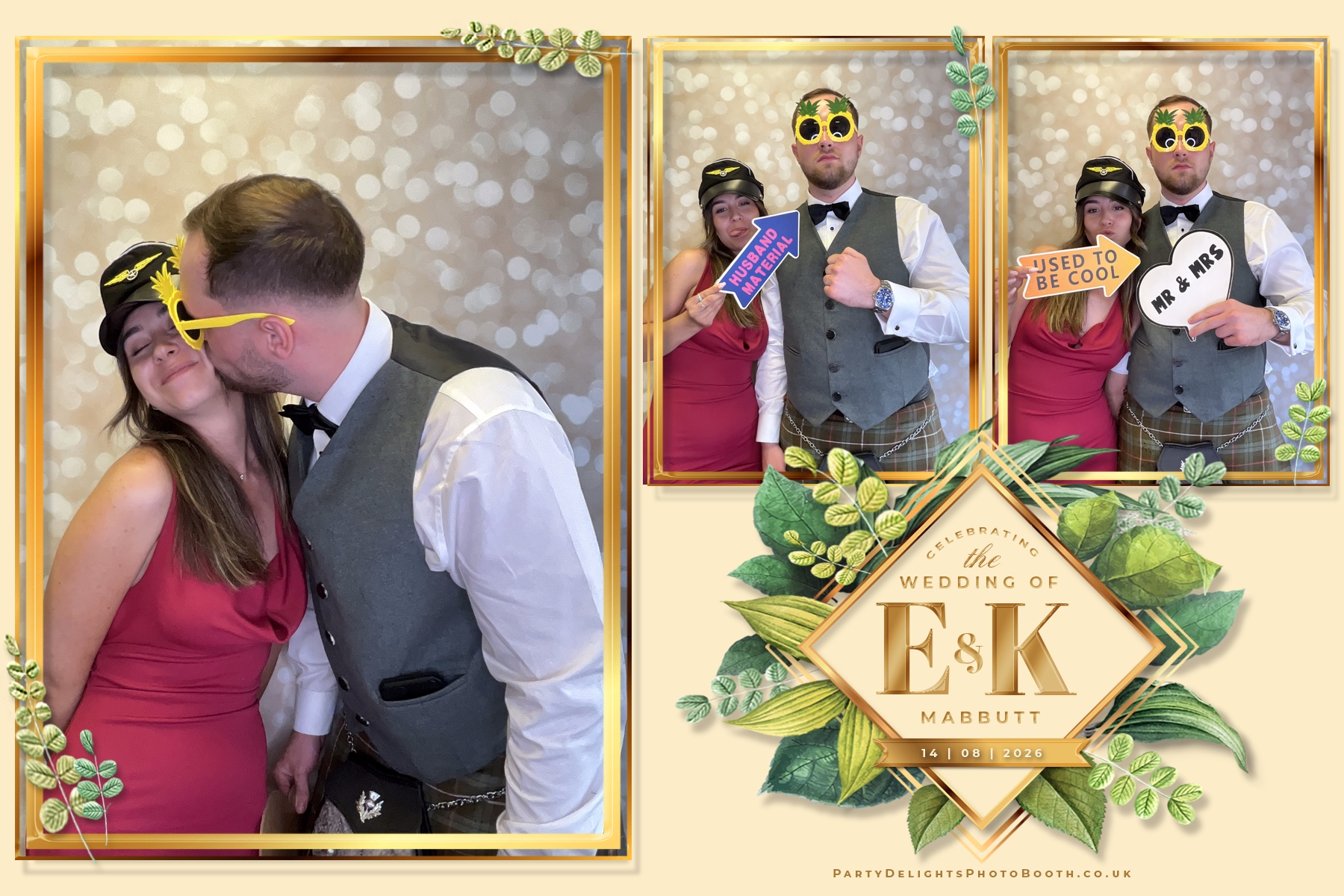 Ellice & Kieron's Wedding | View more photos from the event at gallery.partydelightsphotobooth.co.uk/u/PartyDelightsPhotoBooth/Ellice-Kierons-Wedding