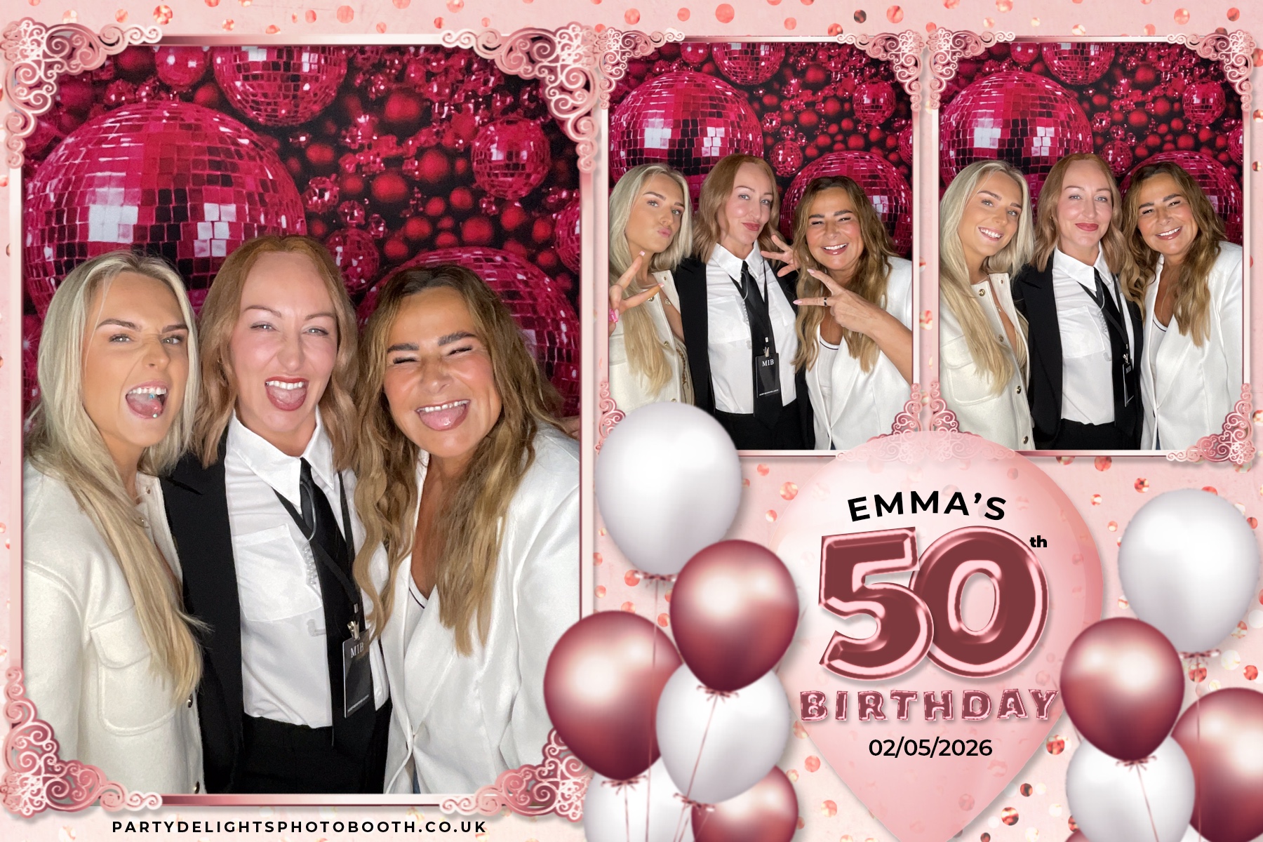 Emma's 50th birthday | View more photos from the event at gallery.partydelightsphotobooth.co.uk/u/PartyDelightsPhotoBooth/Emmas-50th-birthday