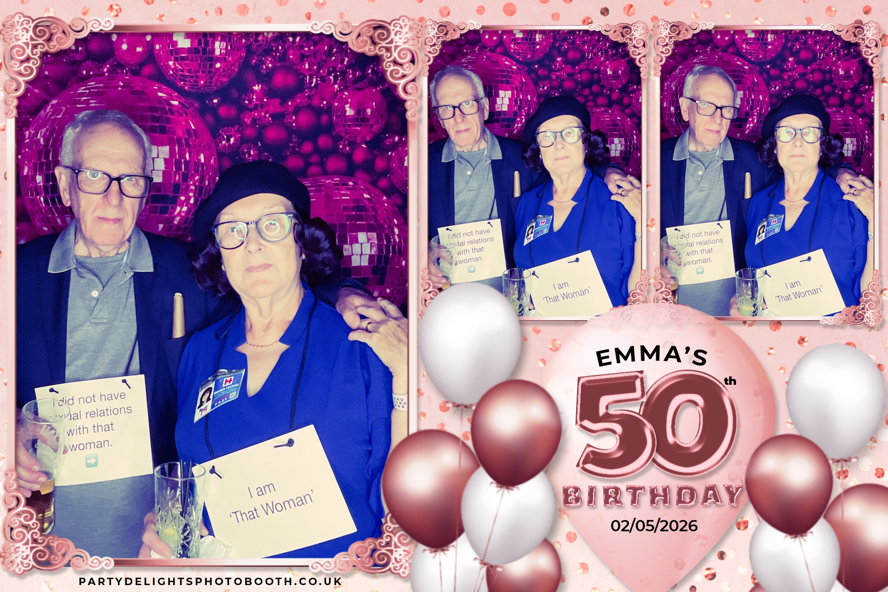Emma's 50th birthday | View more photos from the event at gallery.partydelightsphotobooth.co.uk/u/PartyDelightsPhotoBooth/Emmas-50th-birthday
