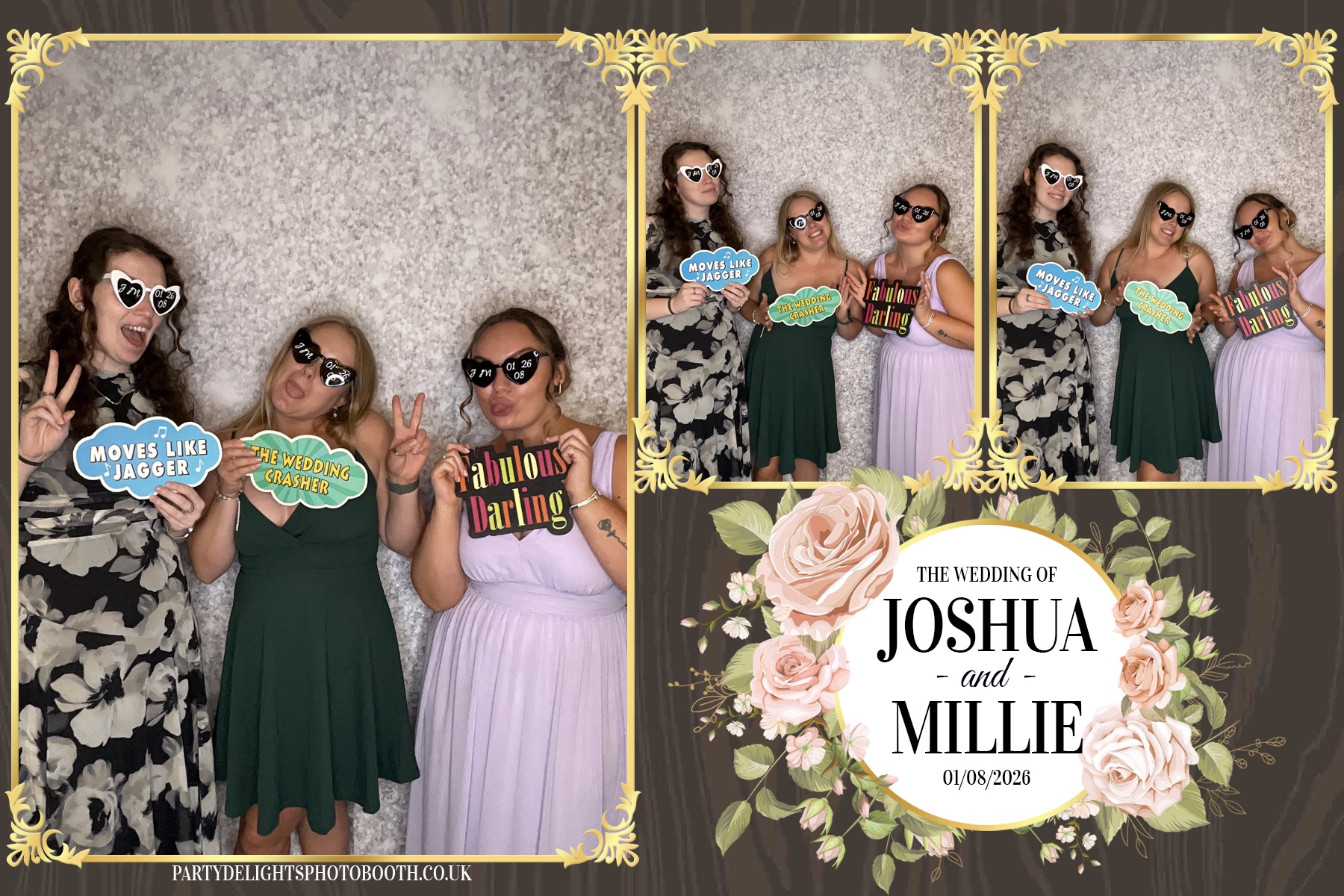Josh and Millie's Wedding Reception | View more photos from the event at gallery.partydelightsphotobooth.co.uk/u/PartyDelightsPhotoBooth/Josh-and-Millies-Wedding-Reception