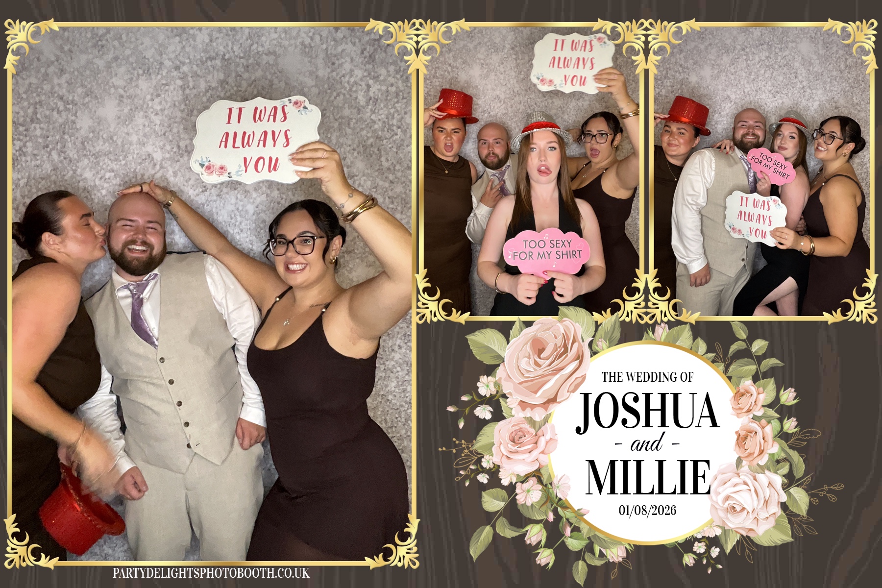 Josh and Millie's Wedding Reception | View more photos from the event at gallery.partydelightsphotobooth.co.uk/u/PartyDelightsPhotoBooth/Josh-and-Millies-Wedding-Reception