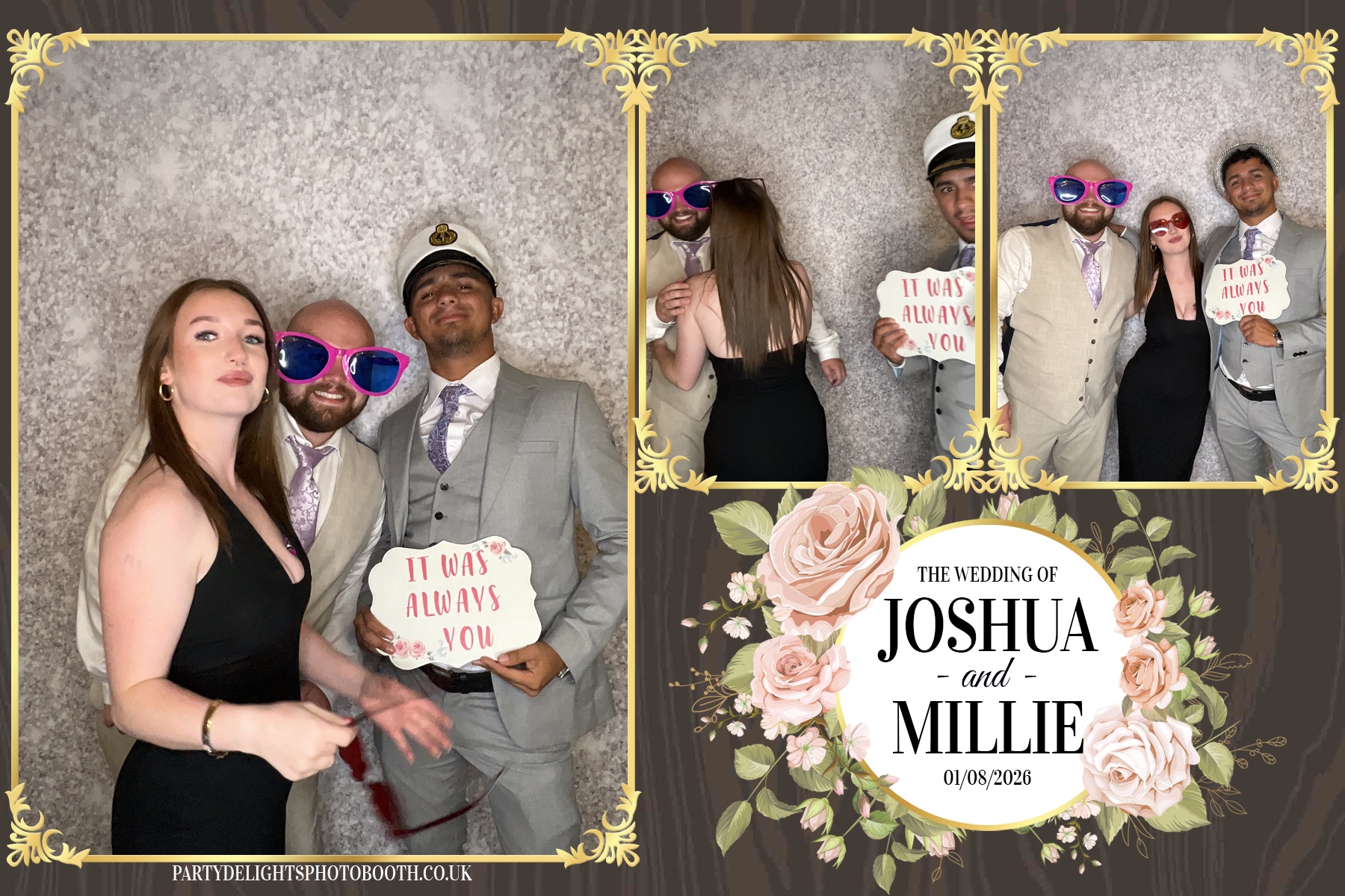 Josh and Millie's Wedding Reception | View more photos from the event at gallery.partydelightsphotobooth.co.uk/u/PartyDelightsPhotoBooth/Josh-and-Millies-Wedding-Reception
