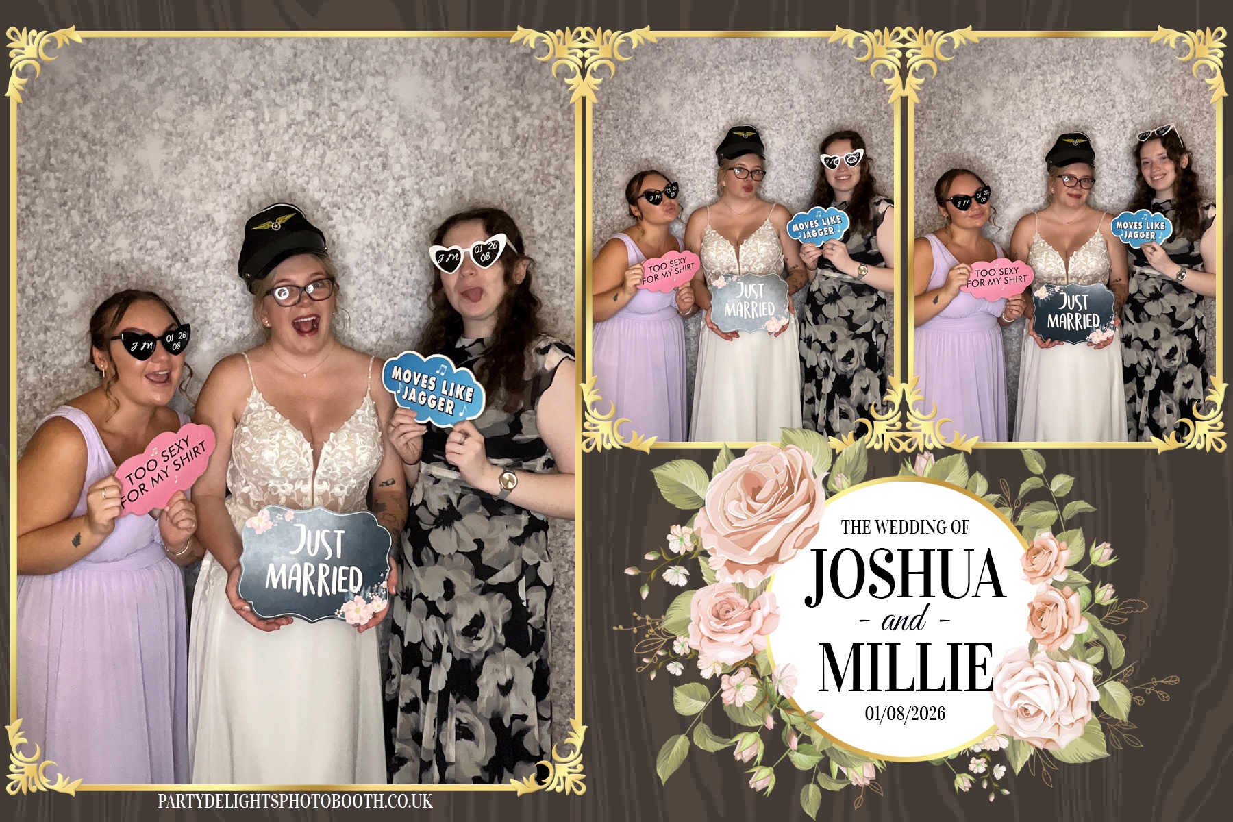 Josh and Millie's Wedding Reception | View more photos from the event at gallery.partydelightsphotobooth.co.uk/u/PartyDelightsPhotoBooth/Josh-and-Millies-Wedding-Reception