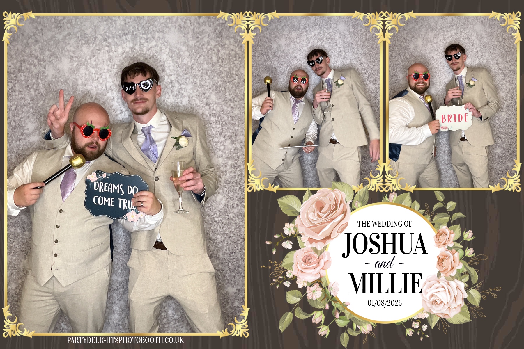 Josh and Millie's Wedding Reception | View more photos from the event at gallery.partydelightsphotobooth.co.uk/u/PartyDelightsPhotoBooth/Josh-and-Millies-Wedding-Reception