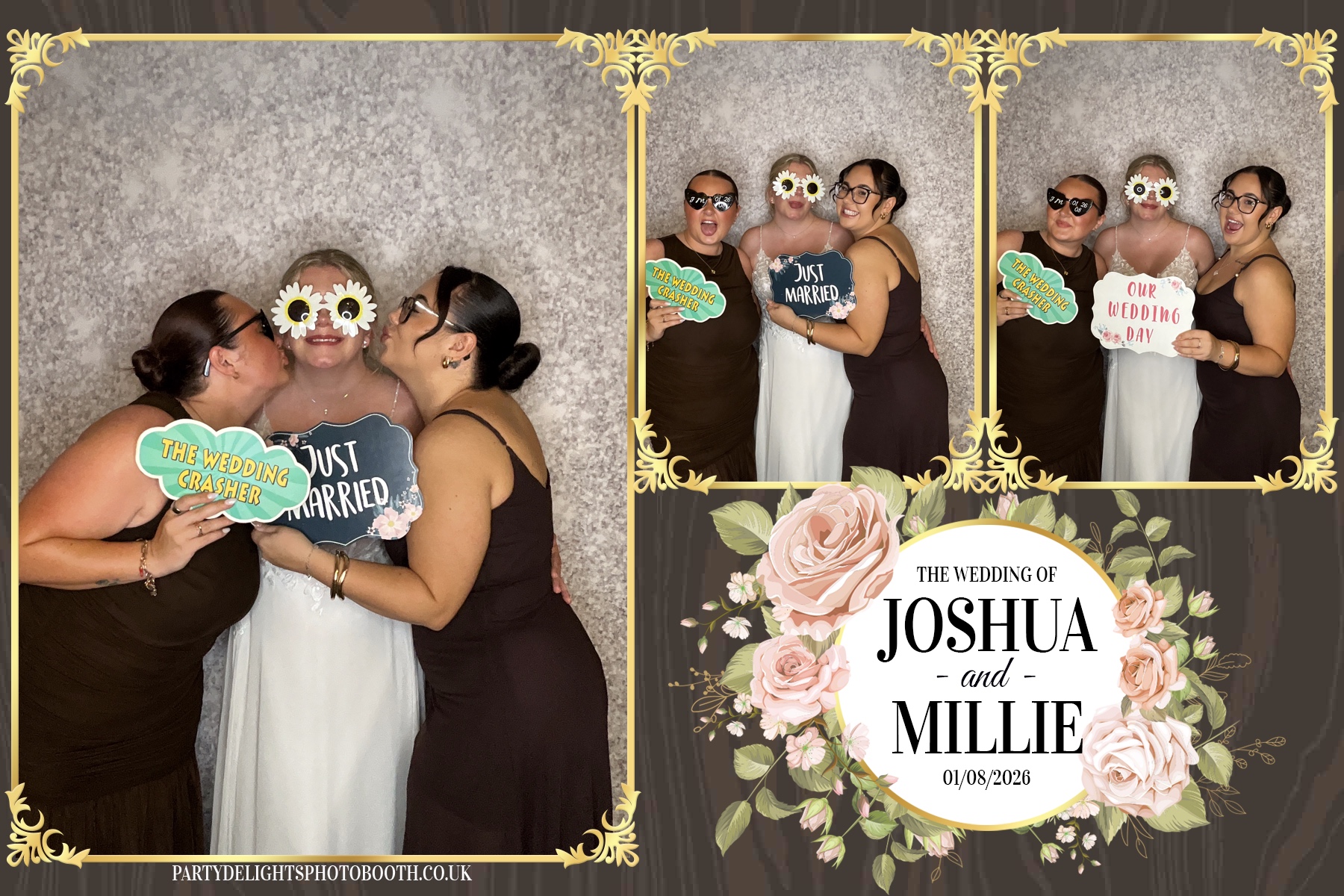 Josh and Millie's Wedding Reception | View more photos from the event at gallery.partydelightsphotobooth.co.uk/u/PartyDelightsPhotoBooth/Josh-and-Millies-Wedding-Reception