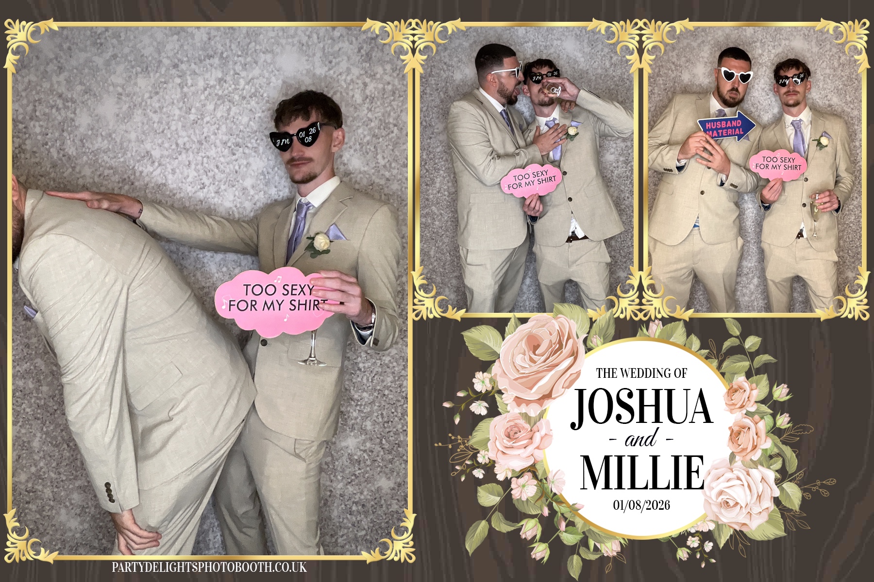 Josh and Millie's Wedding Reception | View more photos from the event at gallery.partydelightsphotobooth.co.uk/u/PartyDelightsPhotoBooth/Josh-and-Millies-Wedding-Reception