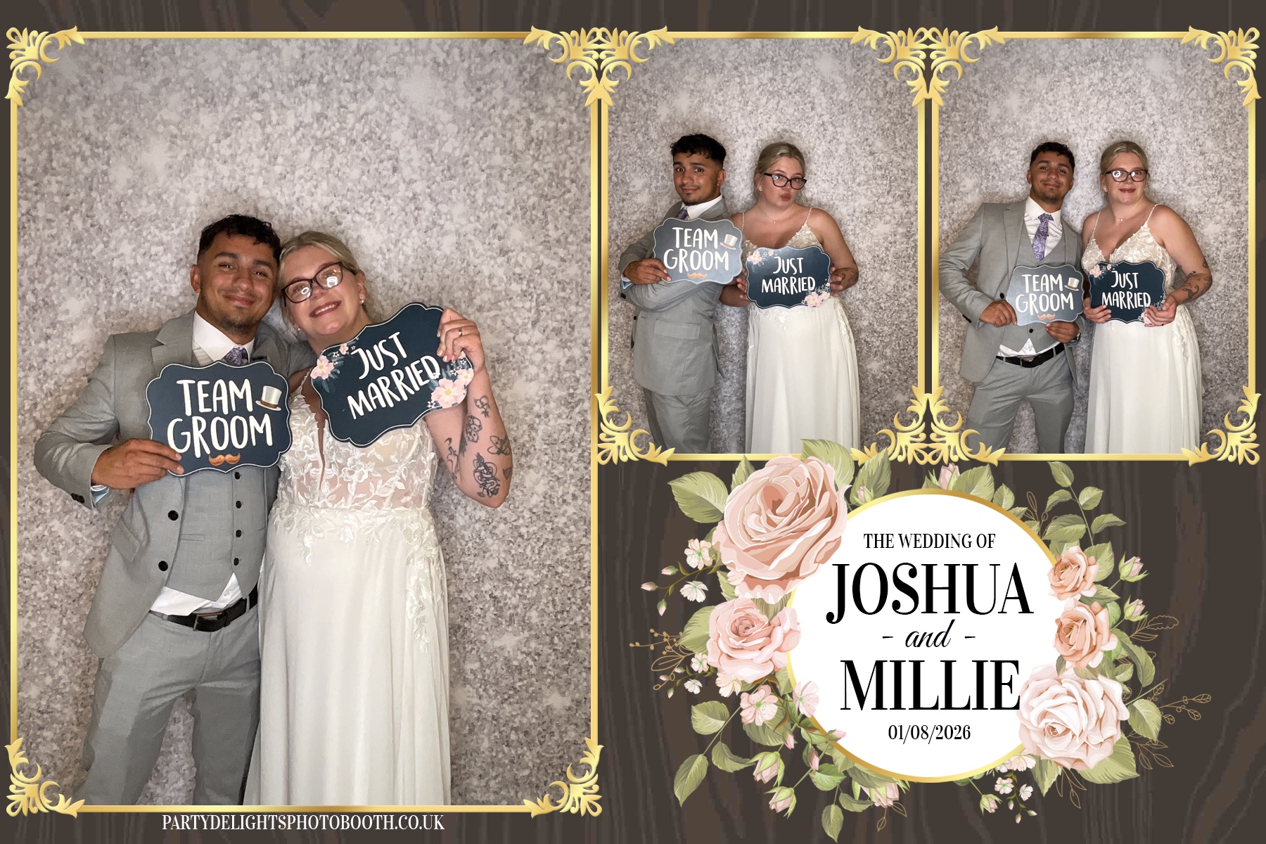 Josh and Millie's Wedding Reception | View more photos from the event at gallery.partydelightsphotobooth.co.uk/u/PartyDelightsPhotoBooth/Josh-and-Millies-Wedding-Reception