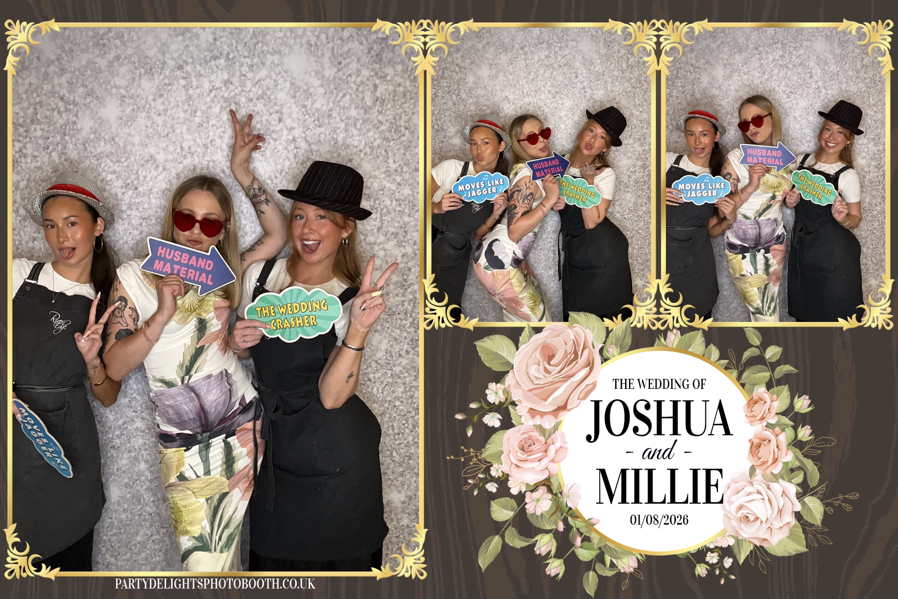 Josh and Millie's Wedding Reception | View more photos from the event at gallery.partydelightsphotobooth.co.uk/u/PartyDelightsPhotoBooth/Josh-and-Millies-Wedding-Reception