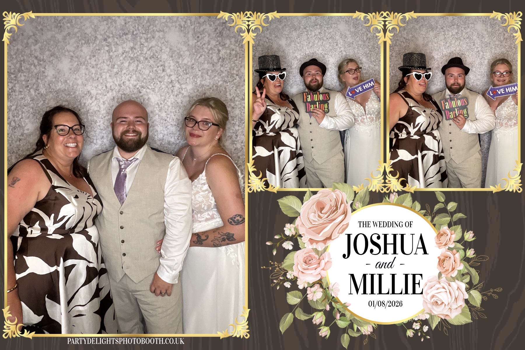 Josh and Millie's Wedding Reception | View more photos from the event at gallery.partydelightsphotobooth.co.uk/u/PartyDelightsPhotoBooth/Josh-and-Millies-Wedding-Reception