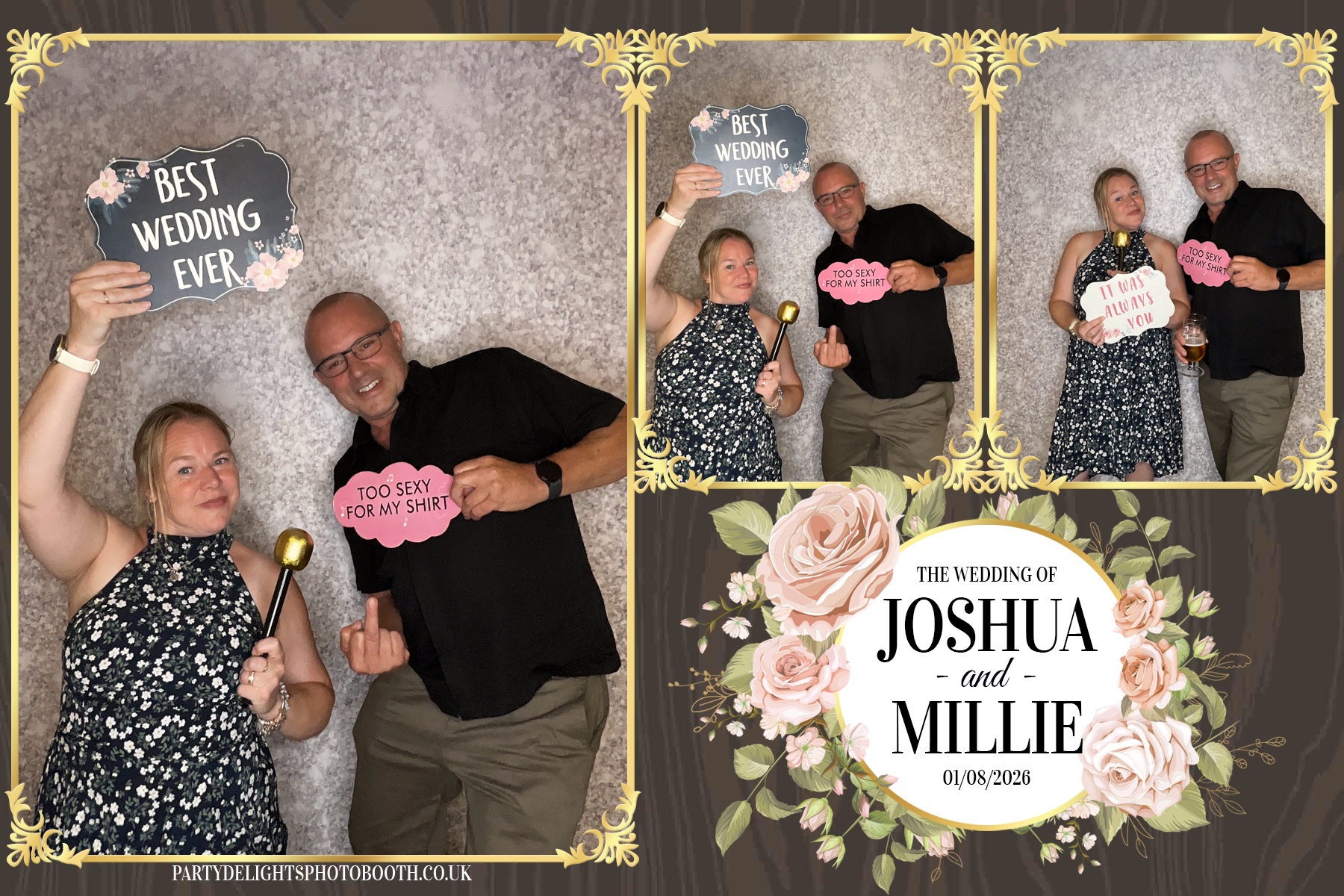 Josh and Millie's Wedding Reception | View more photos from the event at gallery.partydelightsphotobooth.co.uk/u/PartyDelightsPhotoBooth/Josh-and-Millies-Wedding-Reception