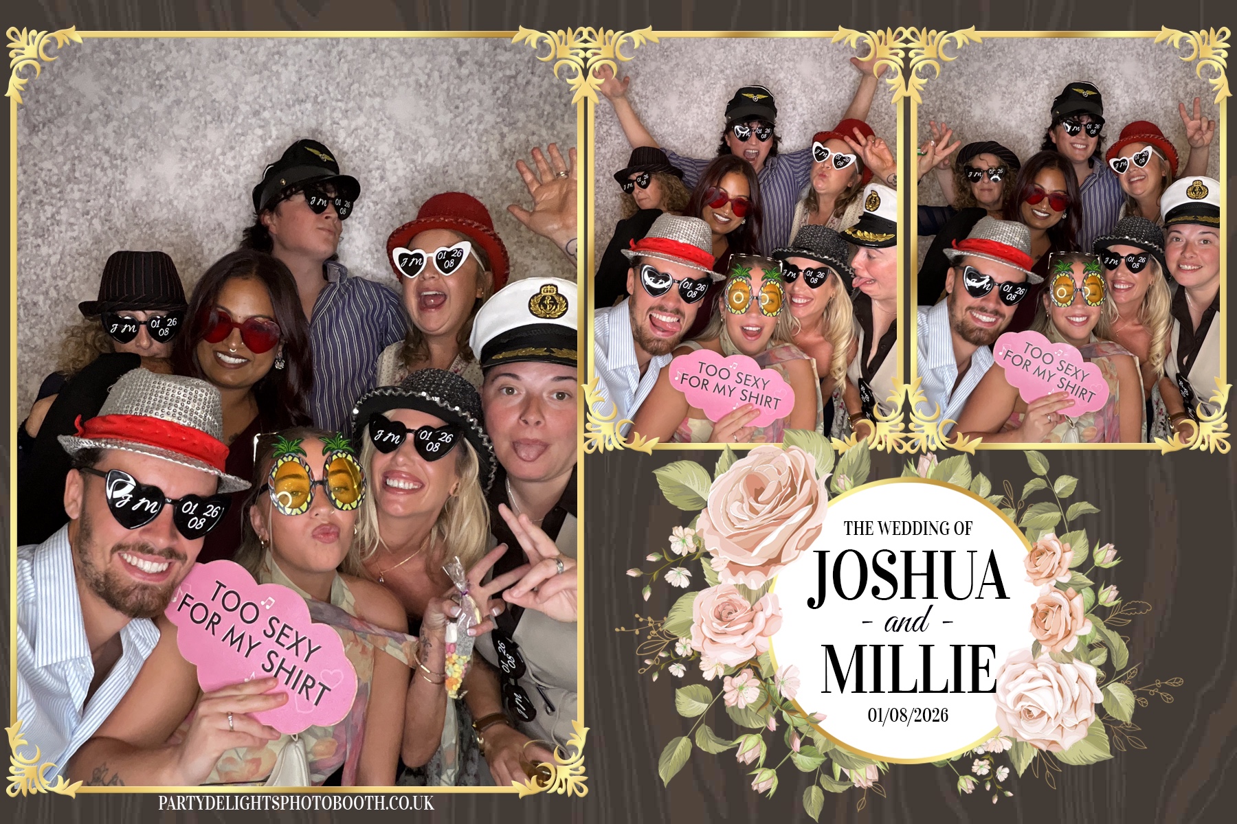 Josh and Millie's Wedding Reception | View more photos from the event at gallery.partydelightsphotobooth.co.uk/u/PartyDelightsPhotoBooth/Josh-and-Millies-Wedding-Reception