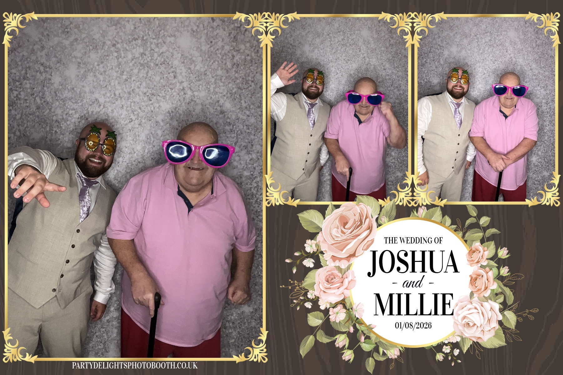 Josh and Millie's Wedding Reception | View more photos from the event at gallery.partydelightsphotobooth.co.uk/u/PartyDelightsPhotoBooth/Josh-and-Millies-Wedding-Reception