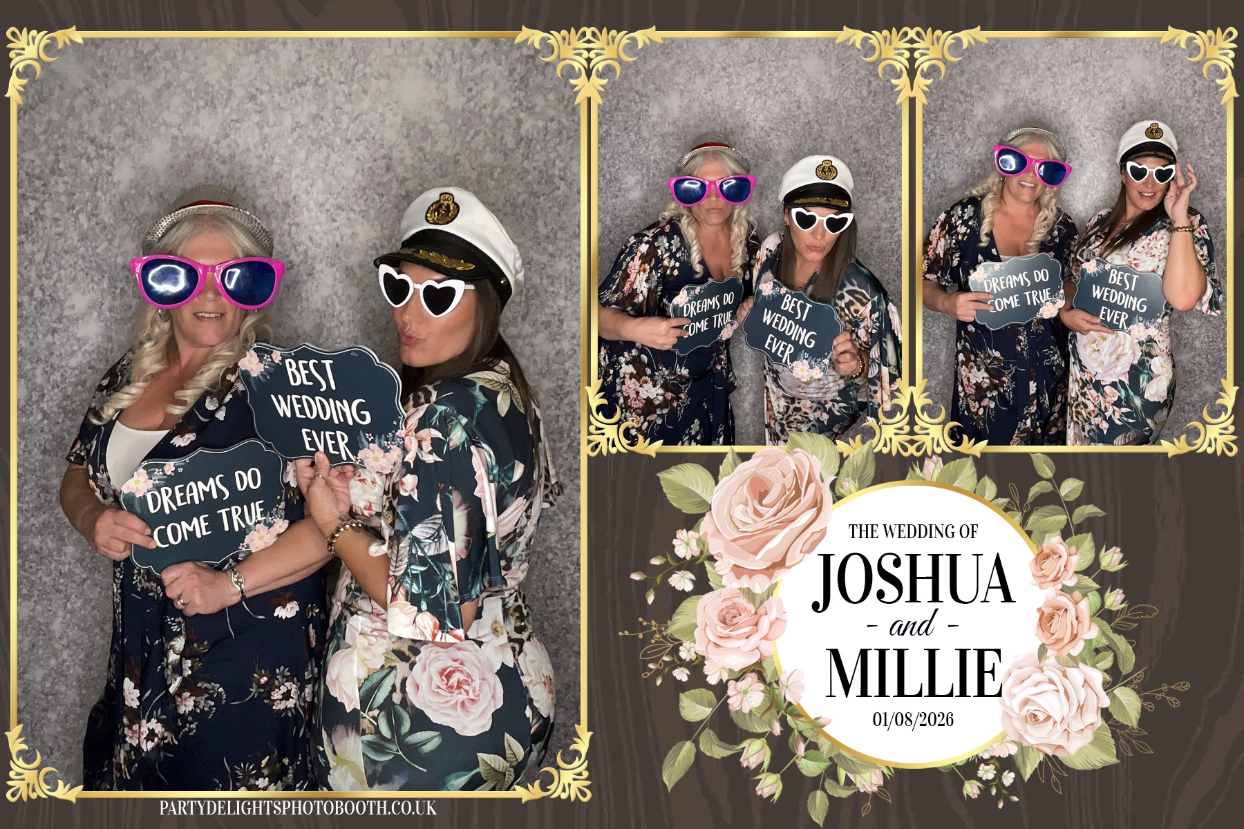 Josh and Millie's Wedding Reception | View more photos from the event at gallery.partydelightsphotobooth.co.uk/u/PartyDelightsPhotoBooth/Josh-and-Millies-Wedding-Reception