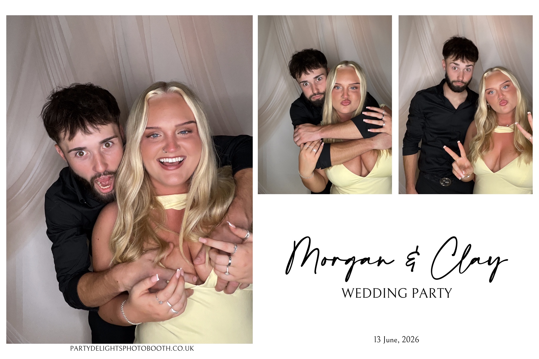 Morgan and Clay Wedding Party | View more photos from the event at gallery.partydelightsphotobooth.co.uk/u/PartyDelightsPhotoBooth/Morgan-and-Clay-Wedding-Party
