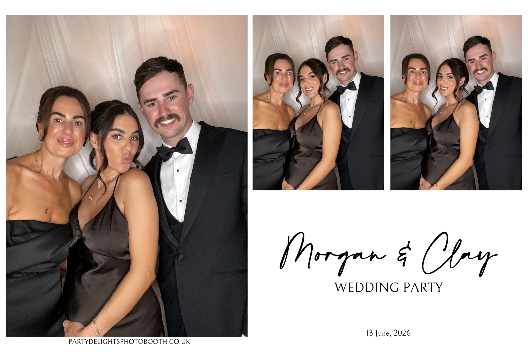 Morgan and Clay Wedding Party | View more photos from the event at gallery.partydelightsphotobooth.co.uk/u/PartyDelightsPhotoBooth/Morgan-and-Clay-Wedding-Party
