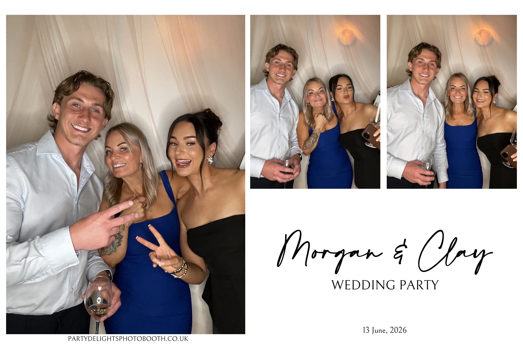Morgan and Clay Wedding Party | View more photos from the event at gallery.partydelightsphotobooth.co.uk/u/PartyDelightsPhotoBooth/Morgan-and-Clay-Wedding-Party