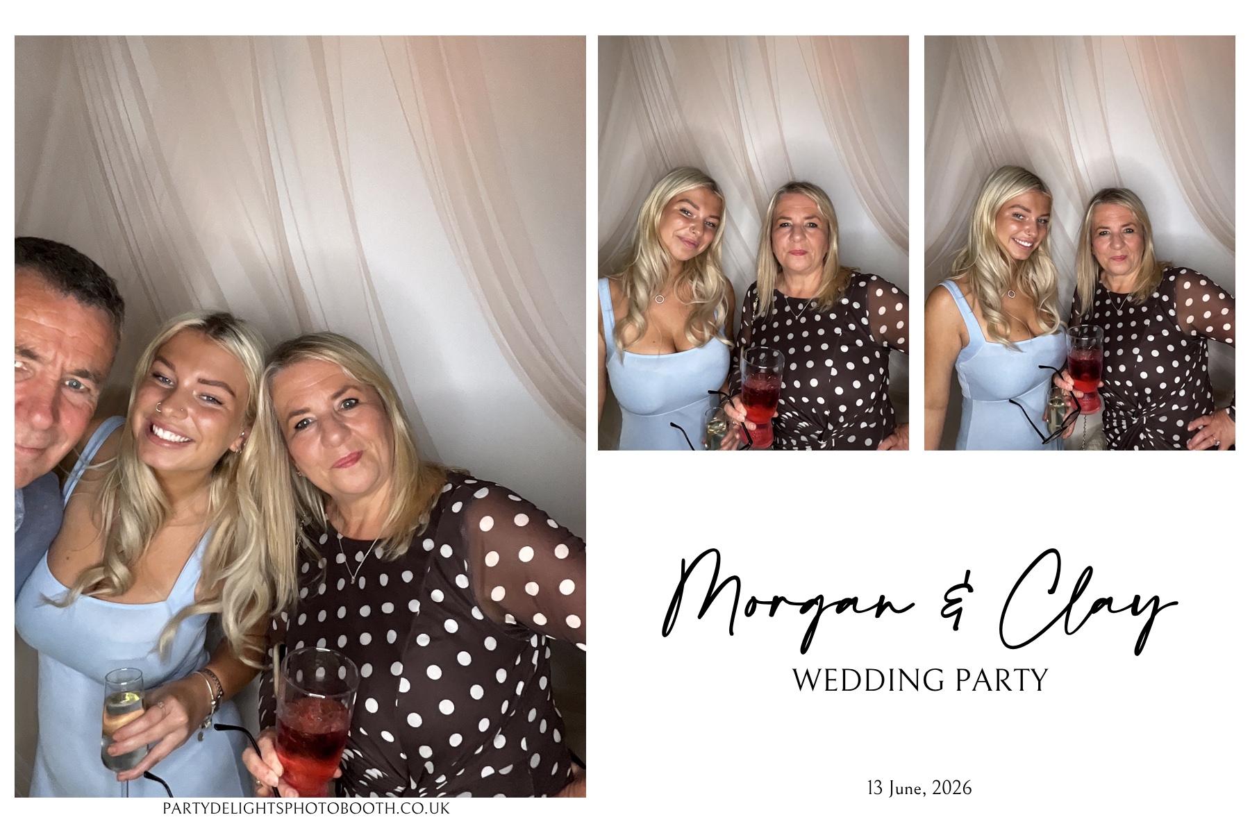 Morgan and Clay Wedding Party | View more photos from the event at gallery.partydelightsphotobooth.co.uk/u/PartyDelightsPhotoBooth/Morgan-and-Clay-Wedding-Party