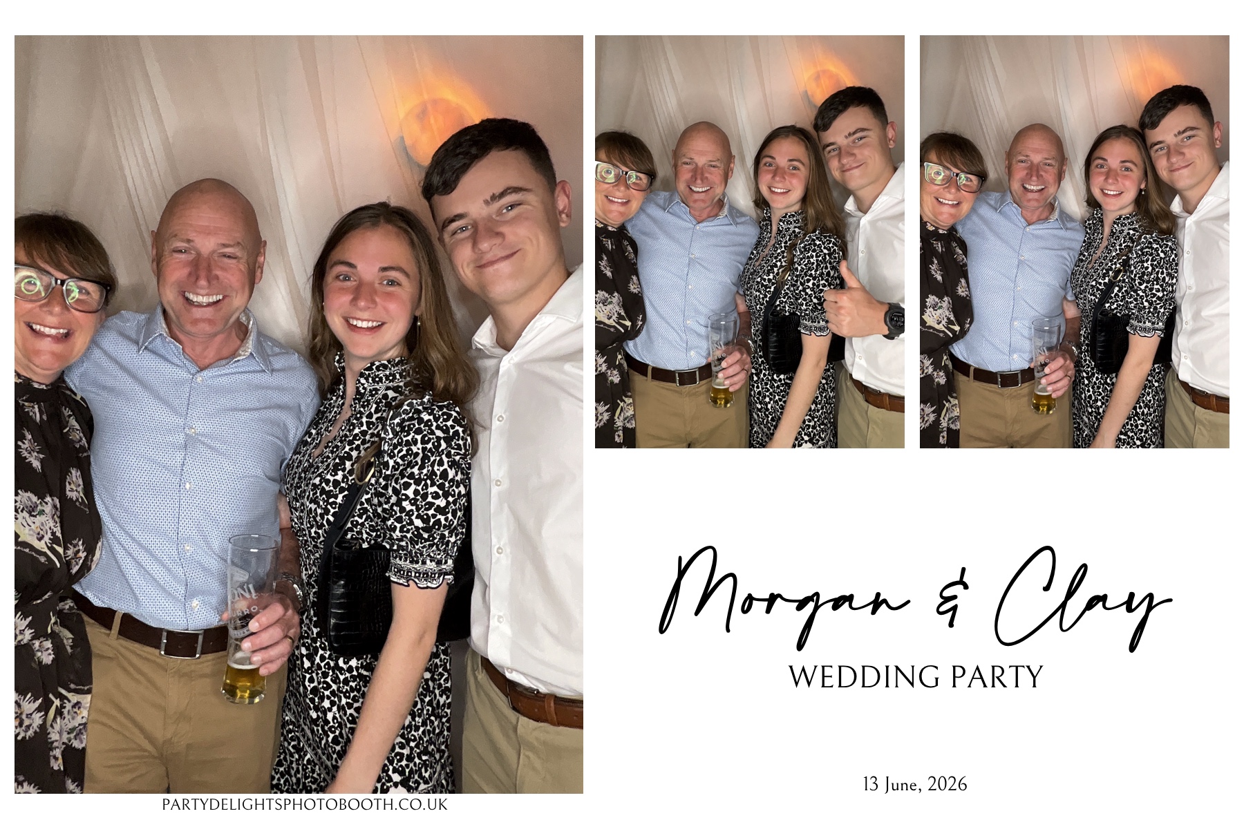 Morgan and Clay Wedding Party | View more photos from the event at gallery.partydelightsphotobooth.co.uk/u/PartyDelightsPhotoBooth/Morgan-and-Clay-Wedding-Party