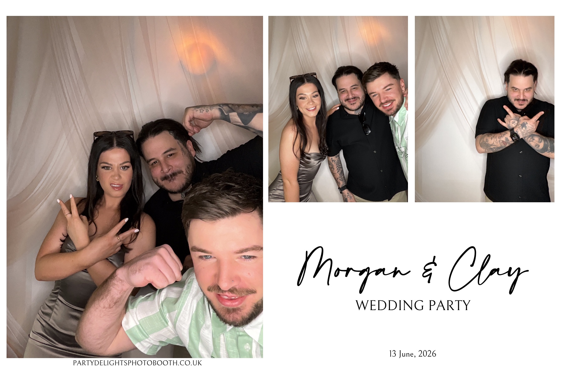 Morgan and Clay Wedding Party | View more photos from the event at gallery.partydelightsphotobooth.co.uk/u/PartyDelightsPhotoBooth/Morgan-and-Clay-Wedding-Party