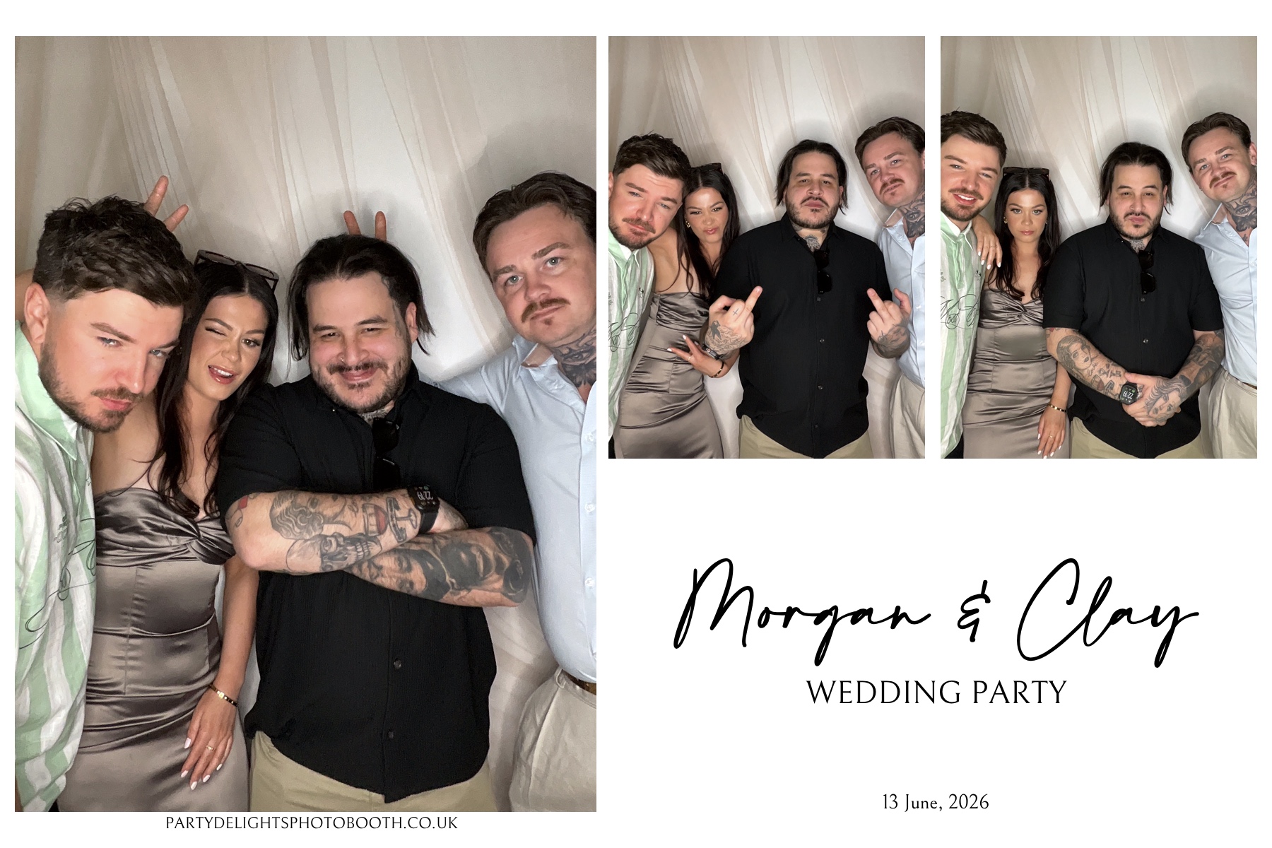 Morgan and Clay Wedding Party | View more photos from the event at gallery.partydelightsphotobooth.co.uk/u/PartyDelightsPhotoBooth/Morgan-and-Clay-Wedding-Party