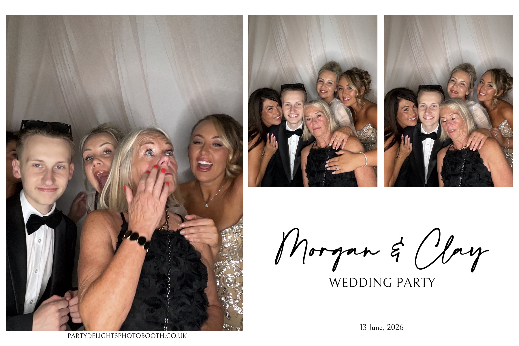 Morgan and Clay Wedding Party | View more photos from the event at gallery.partydelightsphotobooth.co.uk/u/PartyDelightsPhotoBooth/Morgan-and-Clay-Wedding-Party