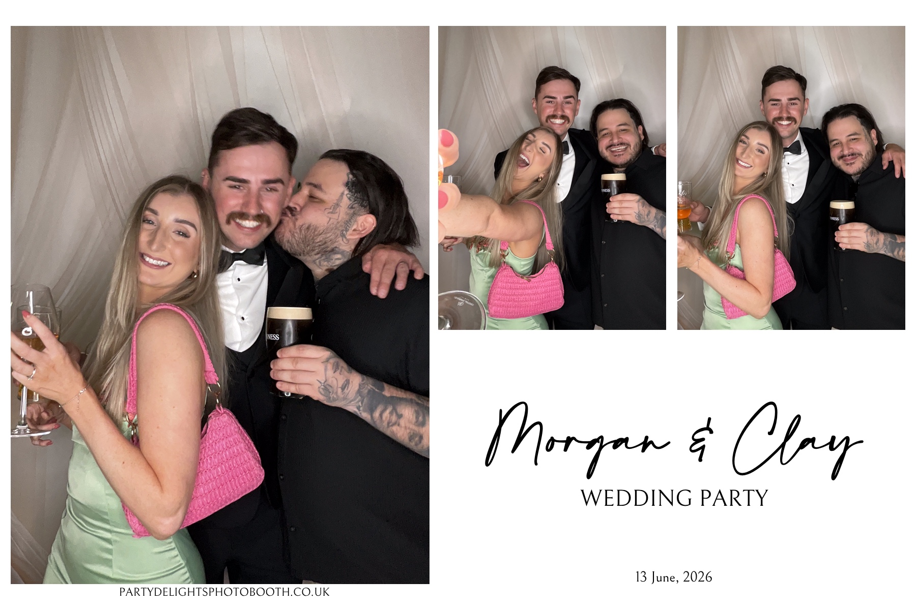 Morgan and Clay Wedding Party | View more photos from the event at gallery.partydelightsphotobooth.co.uk/u/PartyDelightsPhotoBooth/Morgan-and-Clay-Wedding-Party