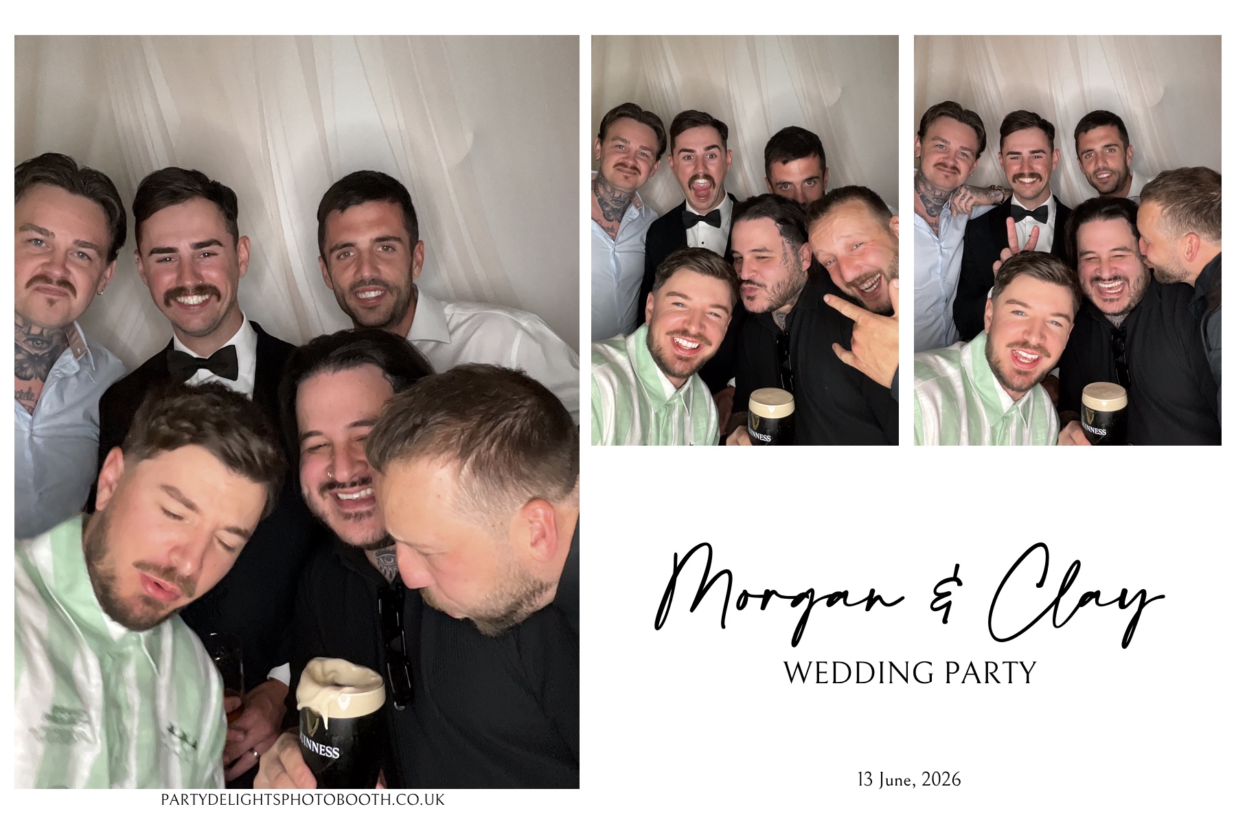 Morgan and Clay Wedding Party | View more photos from the event at gallery.partydelightsphotobooth.co.uk/u/PartyDelightsPhotoBooth/Morgan-and-Clay-Wedding-Party