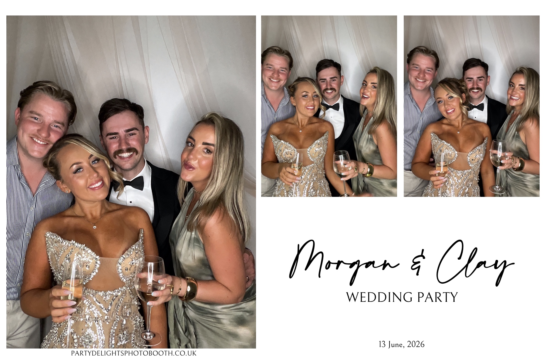 Morgan and Clay Wedding Party | View more photos from the event at gallery.partydelightsphotobooth.co.uk/u/PartyDelightsPhotoBooth/Morgan-and-Clay-Wedding-Party