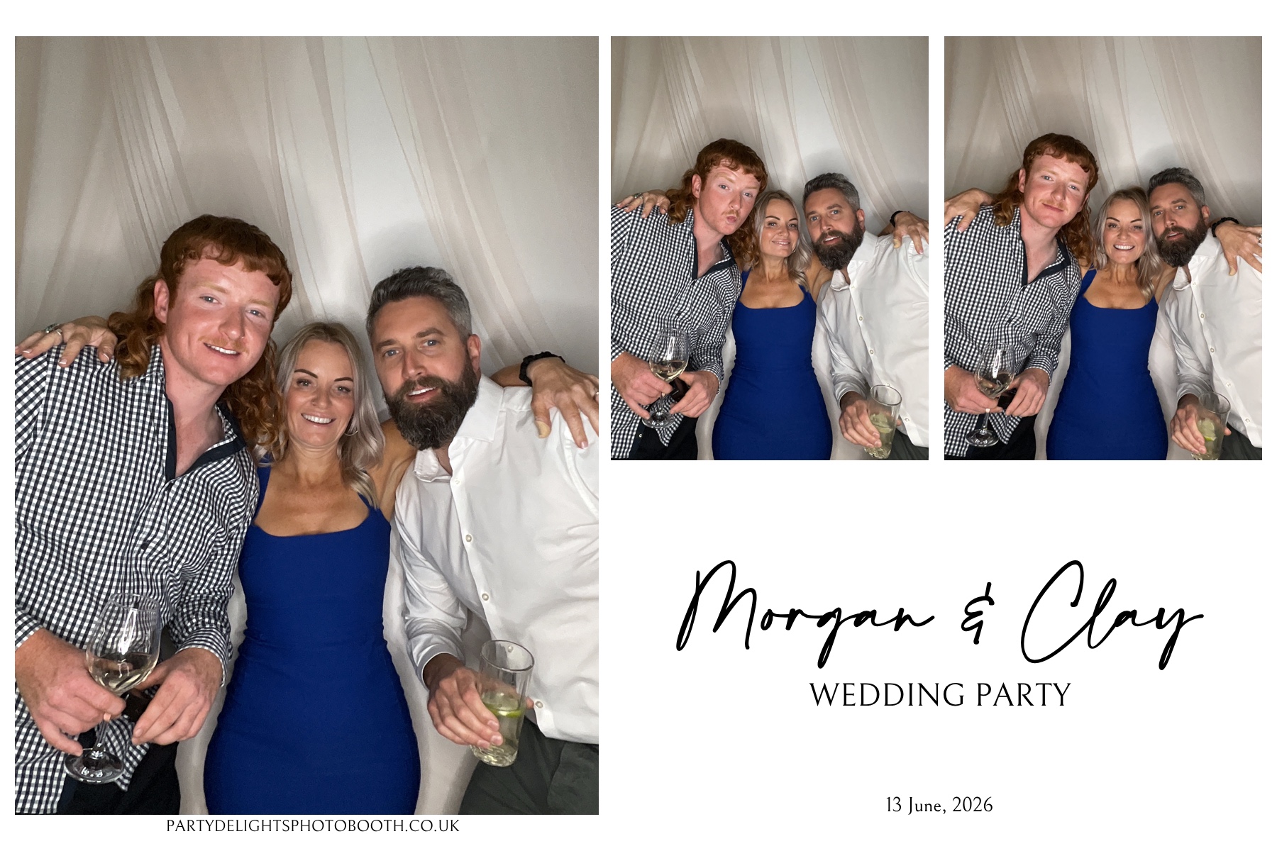 Morgan and Clay Wedding Party | View more photos from the event at gallery.partydelightsphotobooth.co.uk/u/PartyDelightsPhotoBooth/Morgan-and-Clay-Wedding-Party