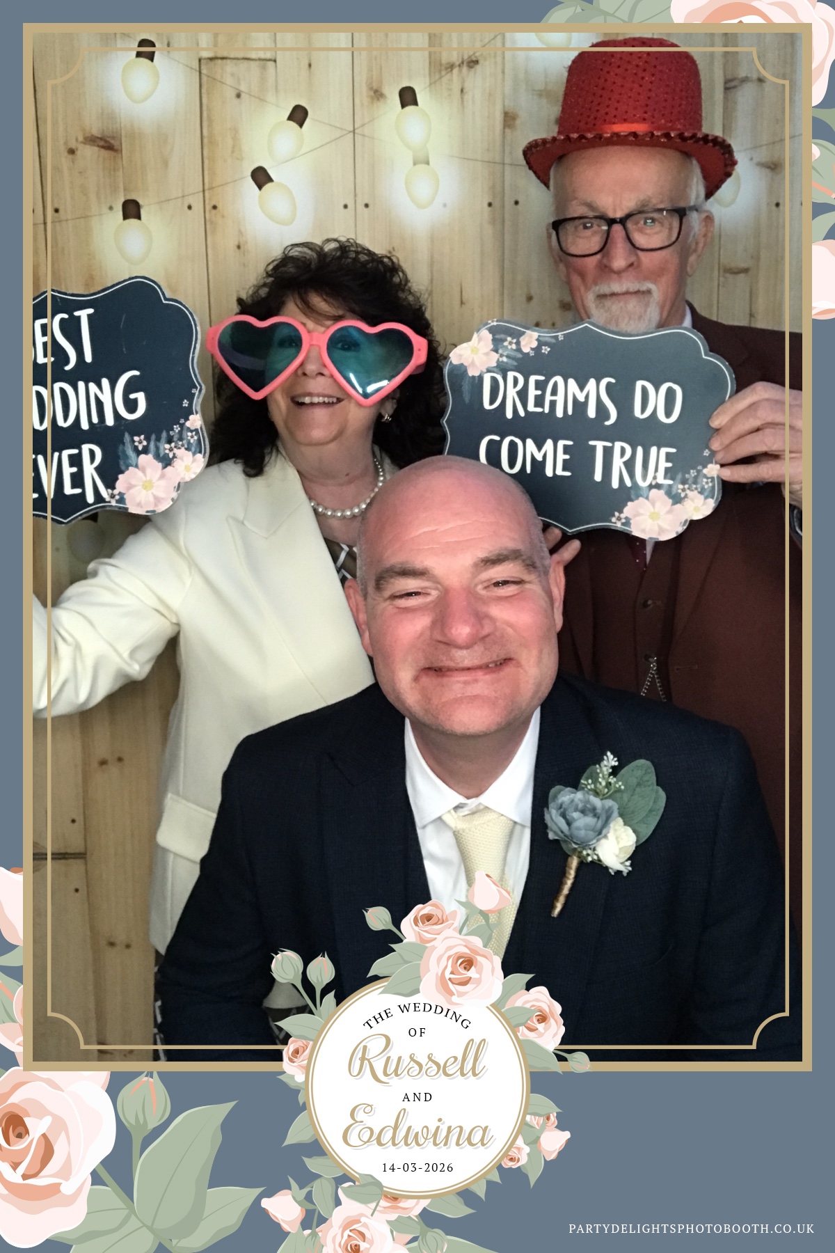 Russell and Edwina's wedding | View more photos from the event at gallery.partydelightsphotobooth.co.uk/u/PartyDelightsPhotoBooth/Russell-and-Edwinas-wedding
