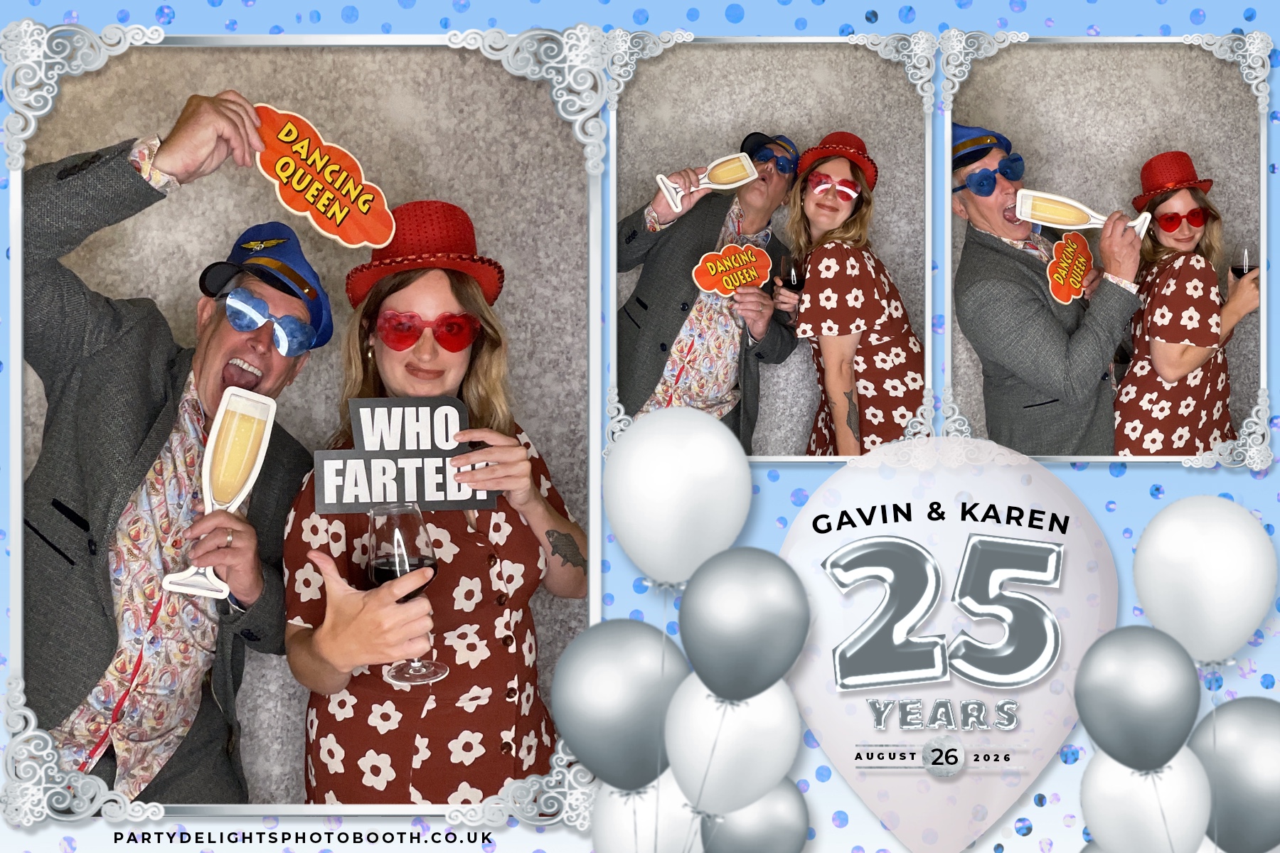 Wedding Anniversary - Karen and Gavin - Silver 25 Years | View more photos from the event at gallery.partydelightsphotobooth.co.uk/u/PartyDelightsPhotoBooth/Wedding-Anniversary-Karen-and-Gavin-Silver-25-Years