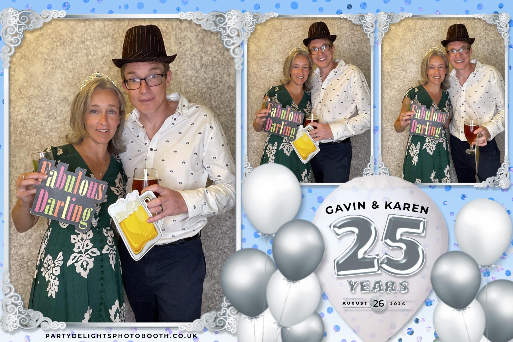 Wedding Anniversary - Karen and Gavin - Silver 25 Years | View more photos from the event at gallery.partydelightsphotobooth.co.uk/u/PartyDelightsPhotoBooth/Wedding-Anniversary-Karen-and-Gavin-Silver-25-Years