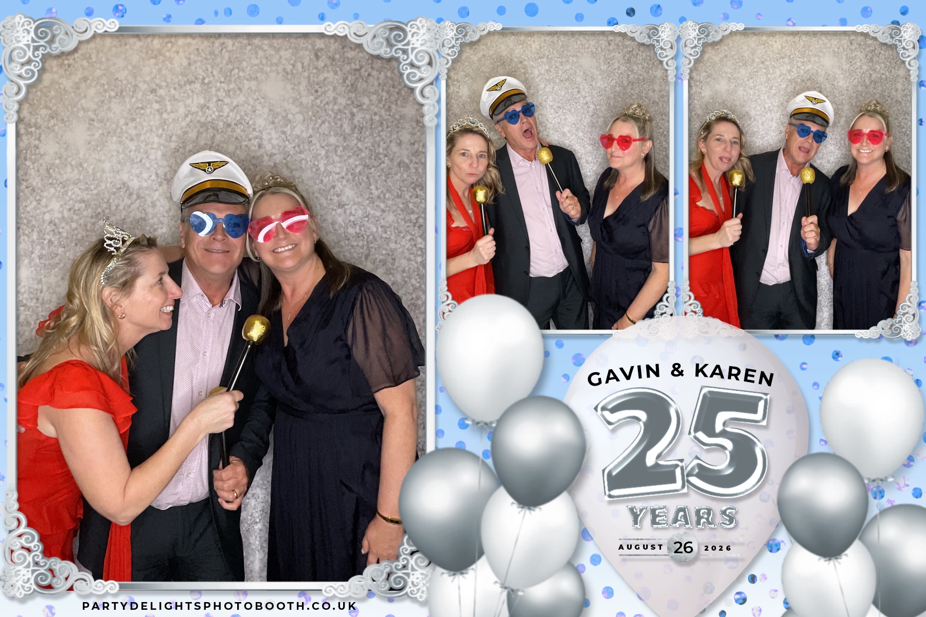 Wedding Anniversary - Karen and Gavin - Silver 25 Years | View more photos from the event at gallery.partydelightsphotobooth.co.uk/u/PartyDelightsPhotoBooth/Wedding-Anniversary-Karen-and-Gavin-Silver-25-Years