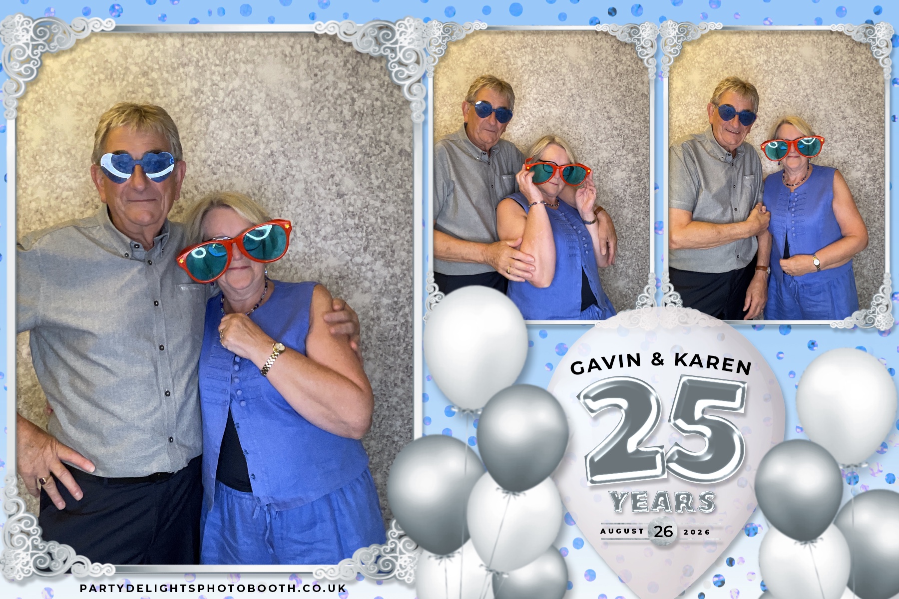 Wedding Anniversary - Karen and Gavin - Silver 25 Years | View more photos from the event at gallery.partydelightsphotobooth.co.uk/u/PartyDelightsPhotoBooth/Wedding-Anniversary-Karen-and-Gavin-Silver-25-Years