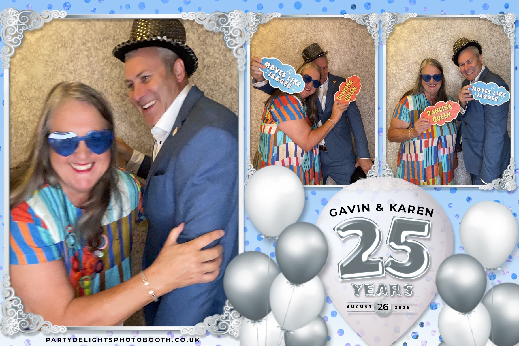 Wedding Anniversary - Karen and Gavin - Silver 25 Years | View more photos from the event at gallery.partydelightsphotobooth.co.uk/u/PartyDelightsPhotoBooth/Wedding-Anniversary-Karen-and-Gavin-Silver-25-Years