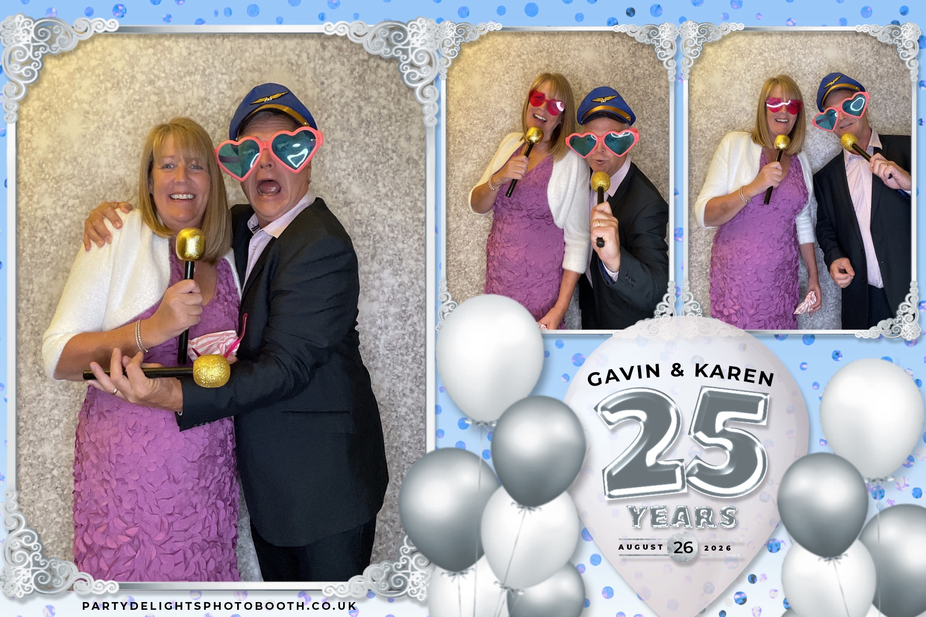 Wedding Anniversary - Karen and Gavin - Silver 25 Years | View more photos from the event at gallery.partydelightsphotobooth.co.uk/u/PartyDelightsPhotoBooth/Wedding-Anniversary-Karen-and-Gavin-Silver-25-Years